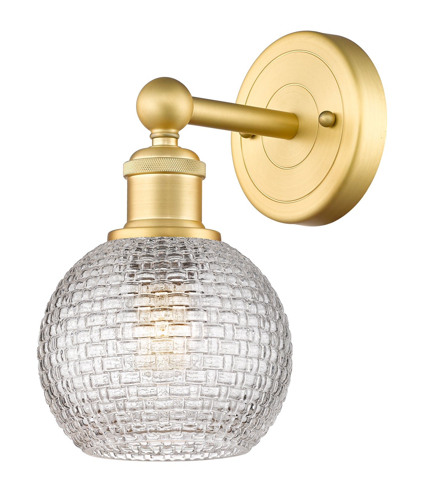 Edison Sconce Cast Brass White Venetian