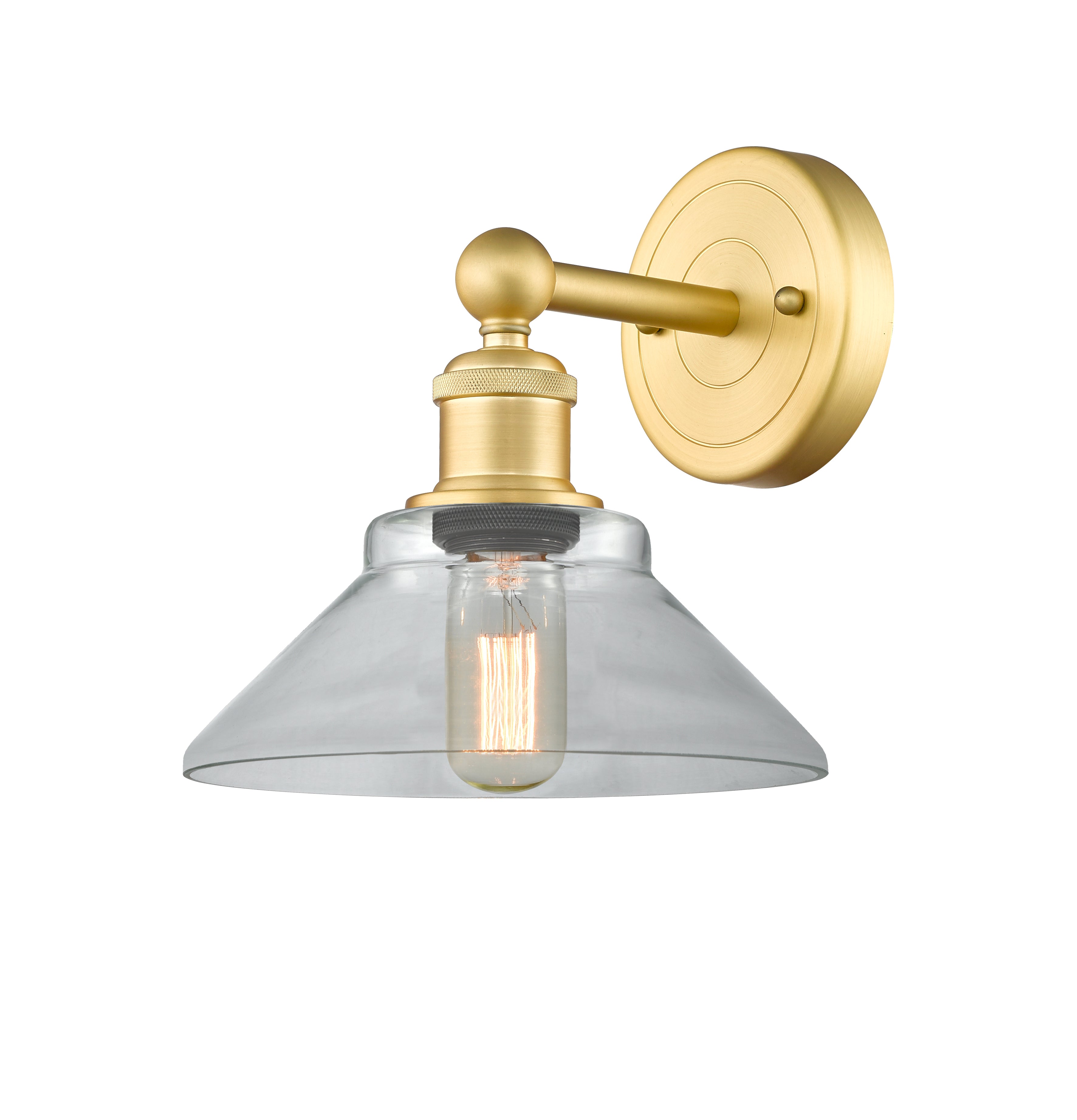 Edison Sconce Cast Brass Modern Steel