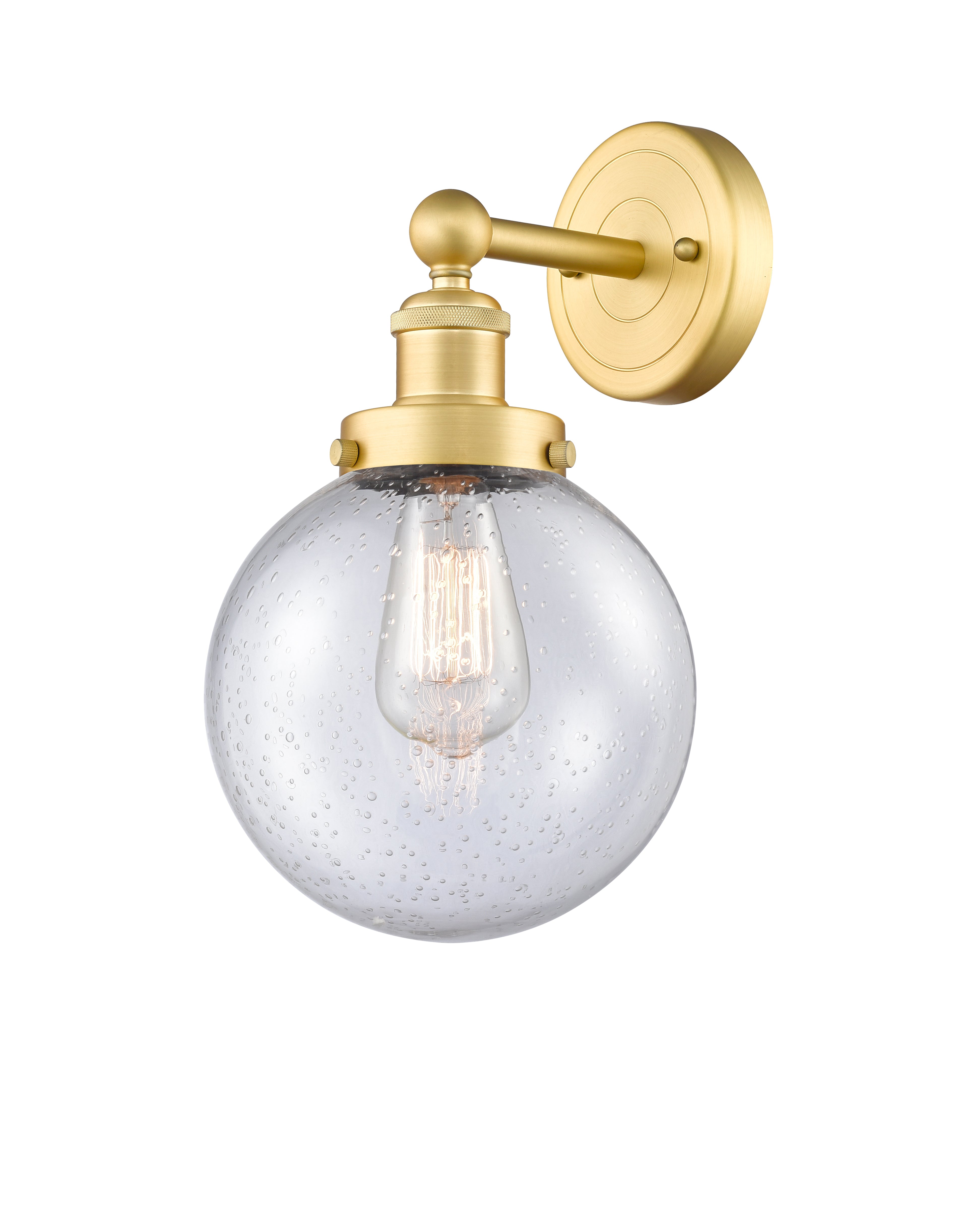 Edison Sconce Cast Brass Steel Glass