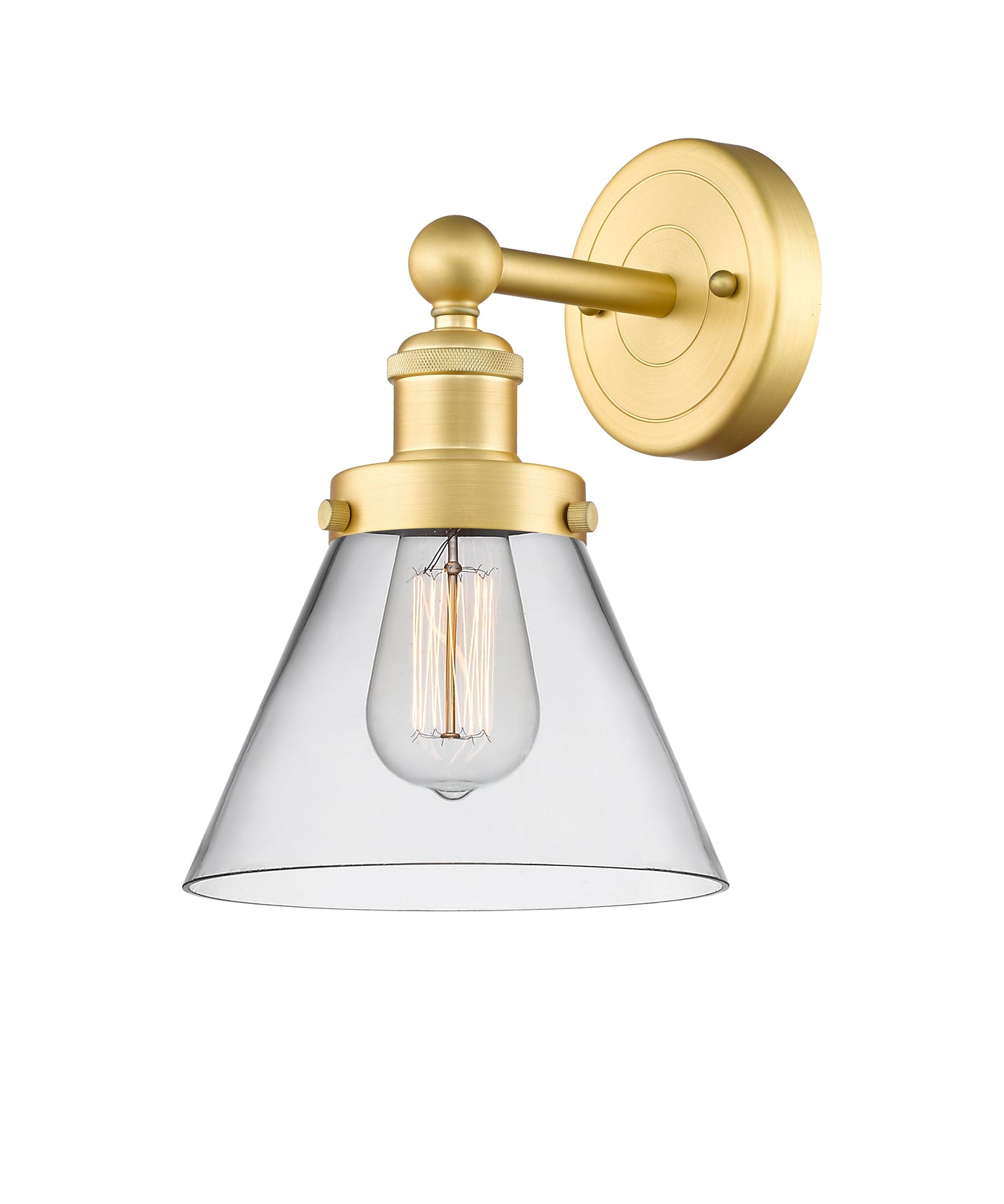 Edison Sconce Cast Brass 11.25 Inch Steel