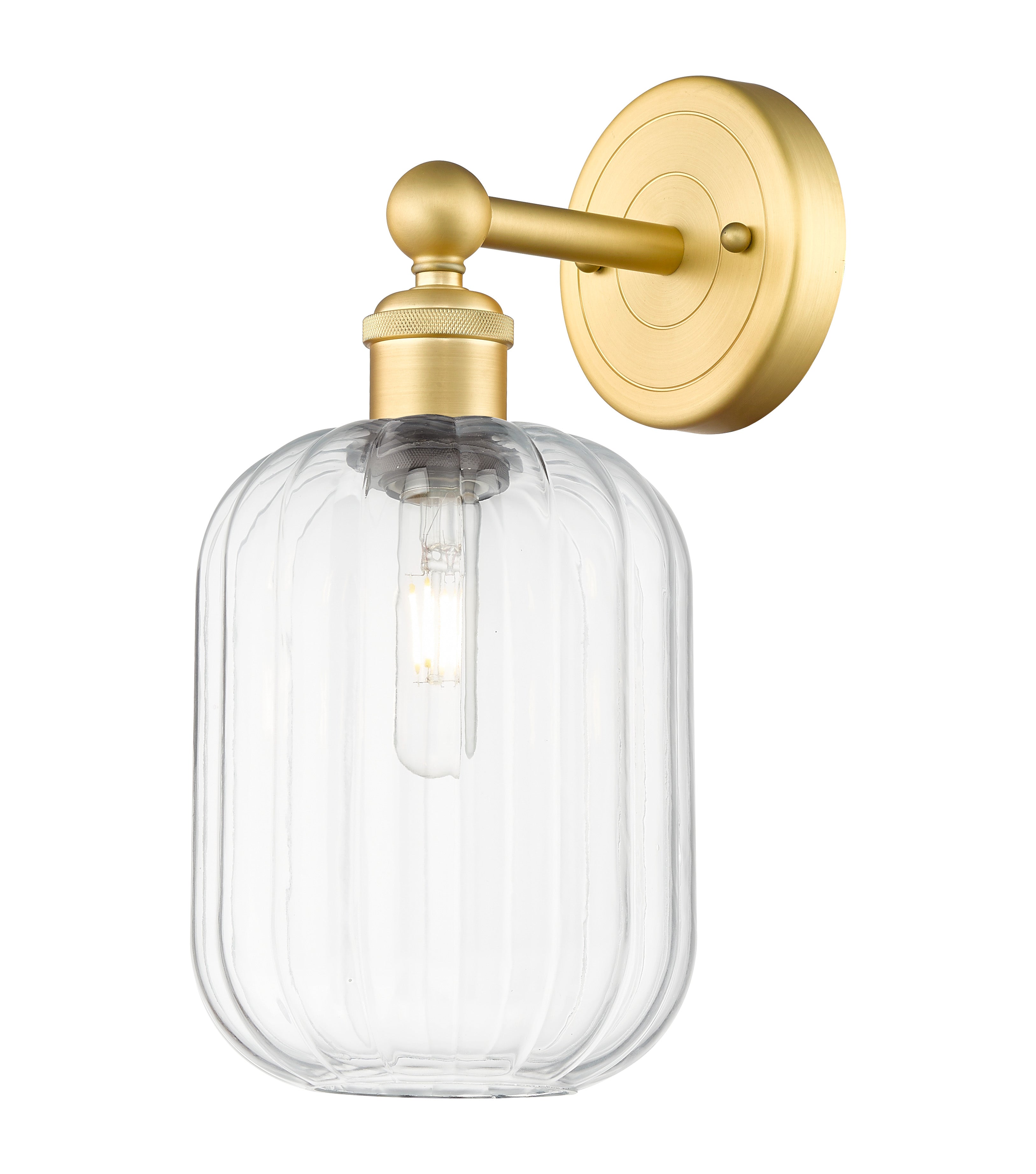 Edison Sconce Cast Brass Steel Glass