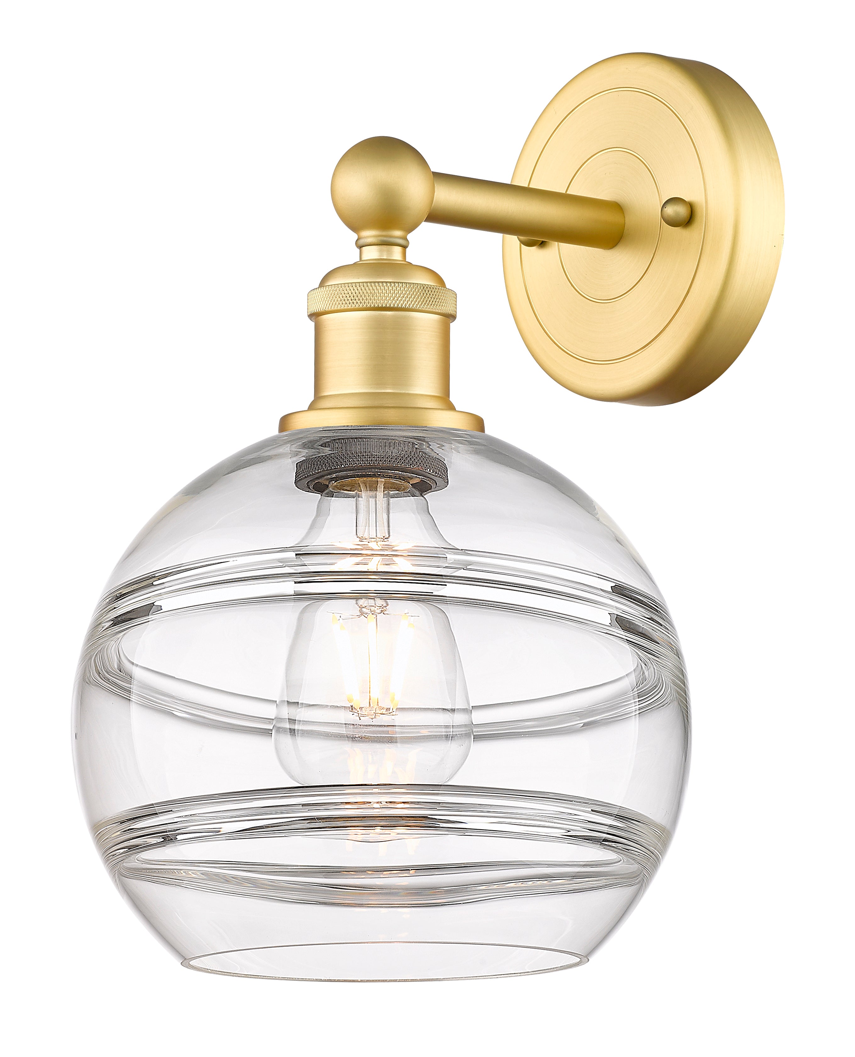 Edison Sconce Brass Glass Steel