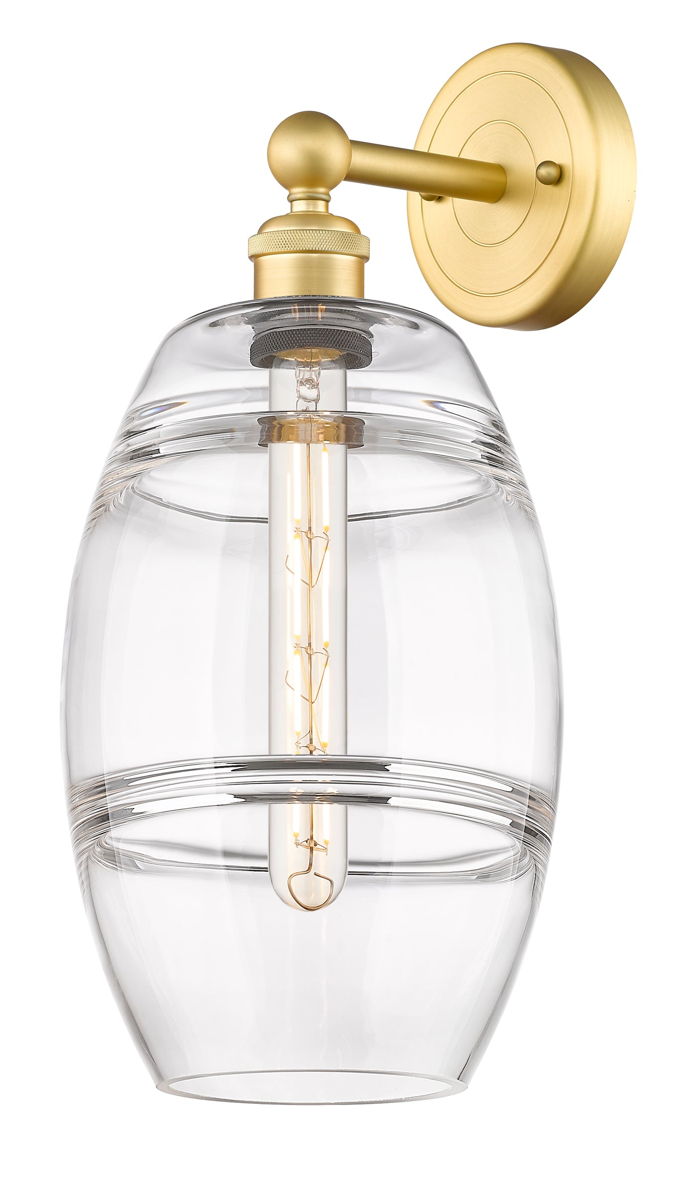 Edison Sconce Cast Brass Modern Glass