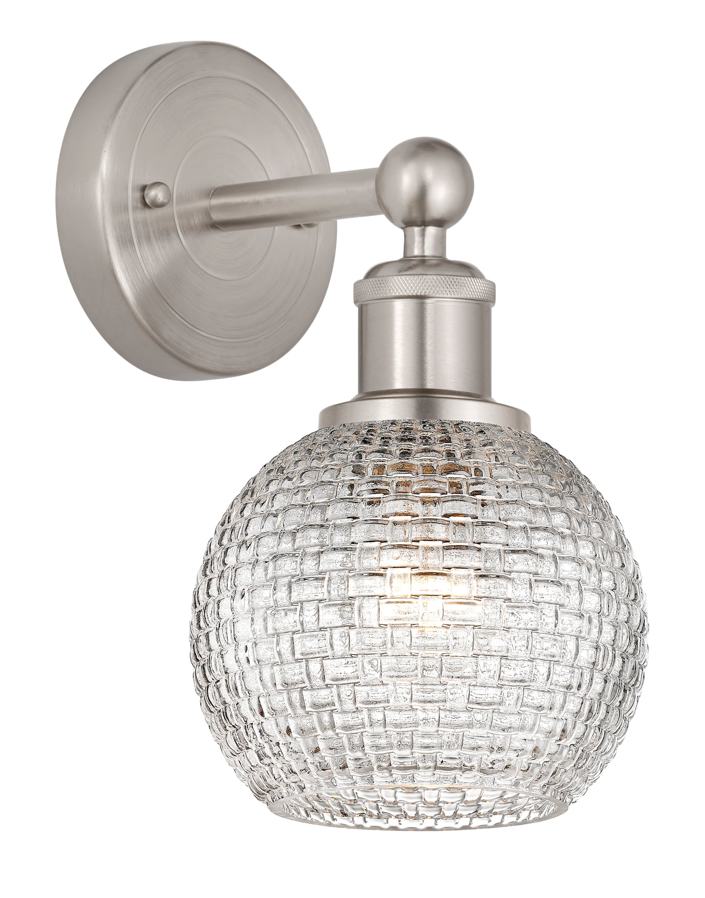 Edison Sconce Cast Brass White Venetian