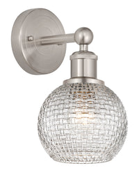Edison Sconce Cast Brass White Venetian