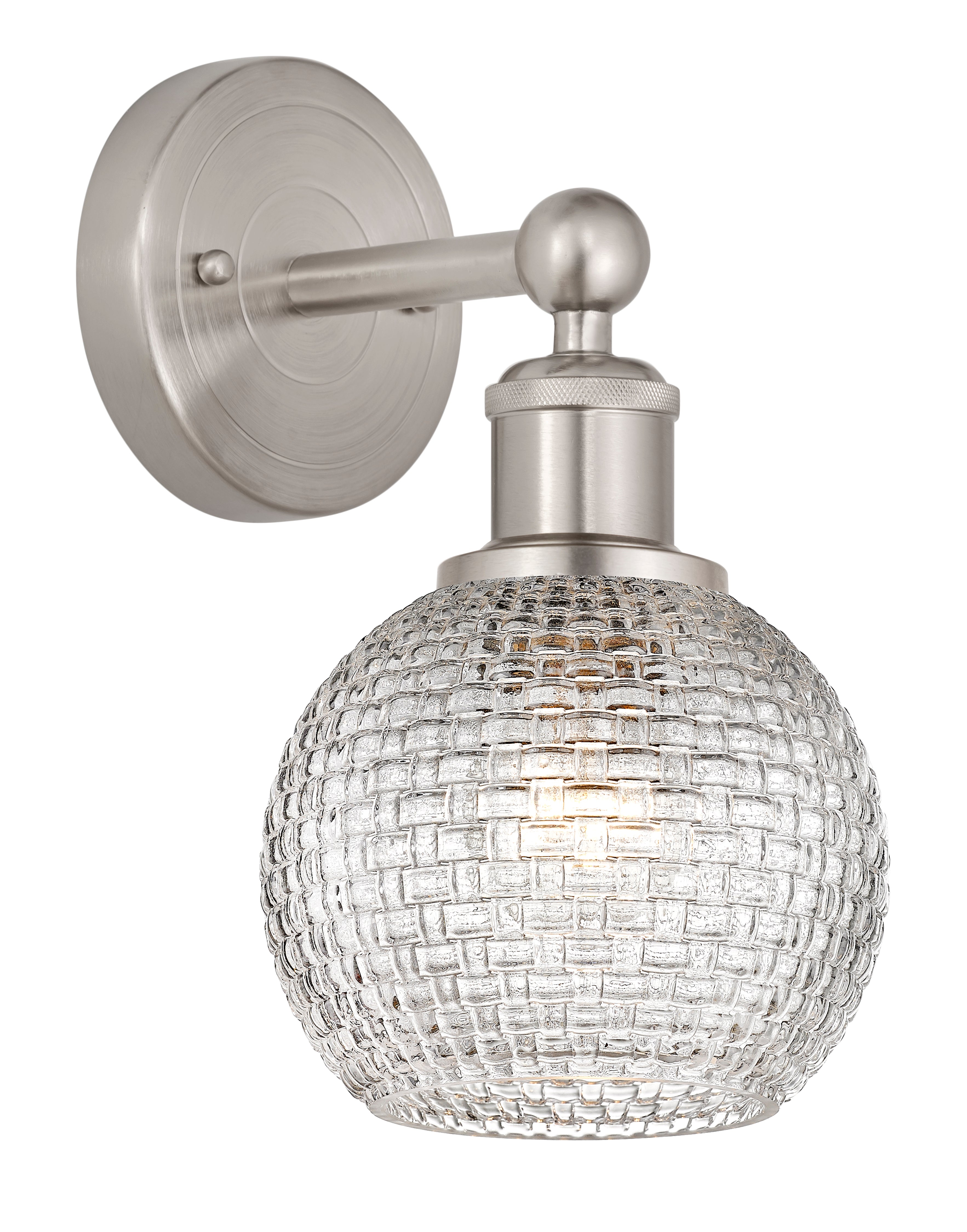 Edison Sconce Cast Brass White Venetian