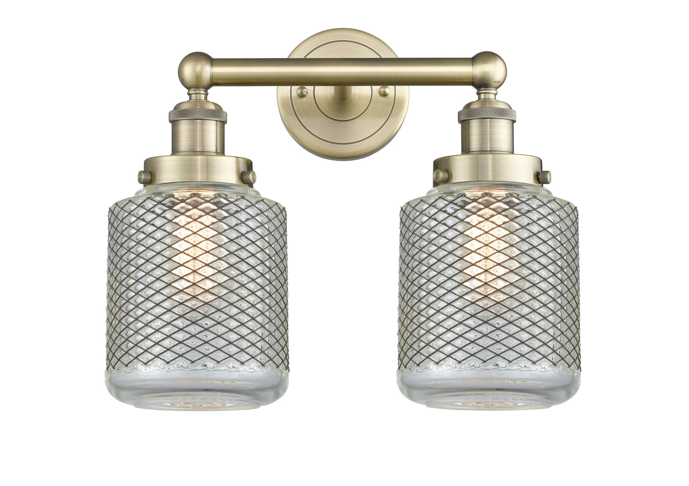 Edison Bath Vanity Light Cast Brass Glass