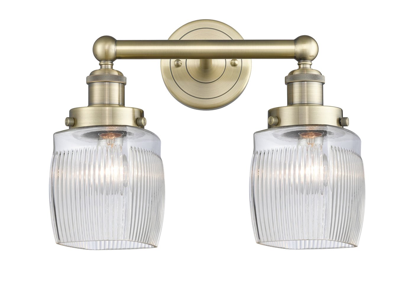 Edison Bath Vanity Light Cast Brass Glass