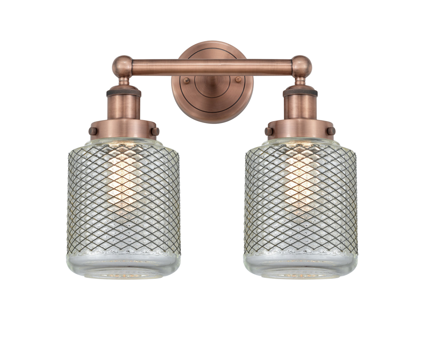 Edison Bath Vanity Light Cast Brass Glass