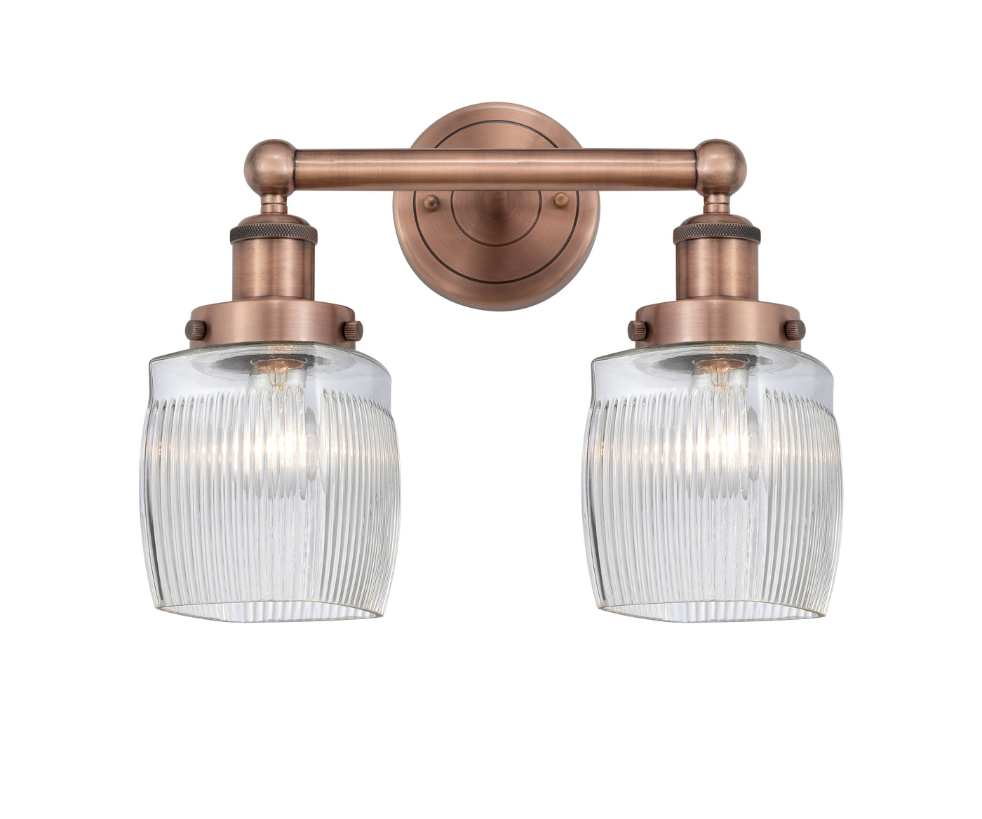 Edison Bath Vanity Light Cast Brass Glass