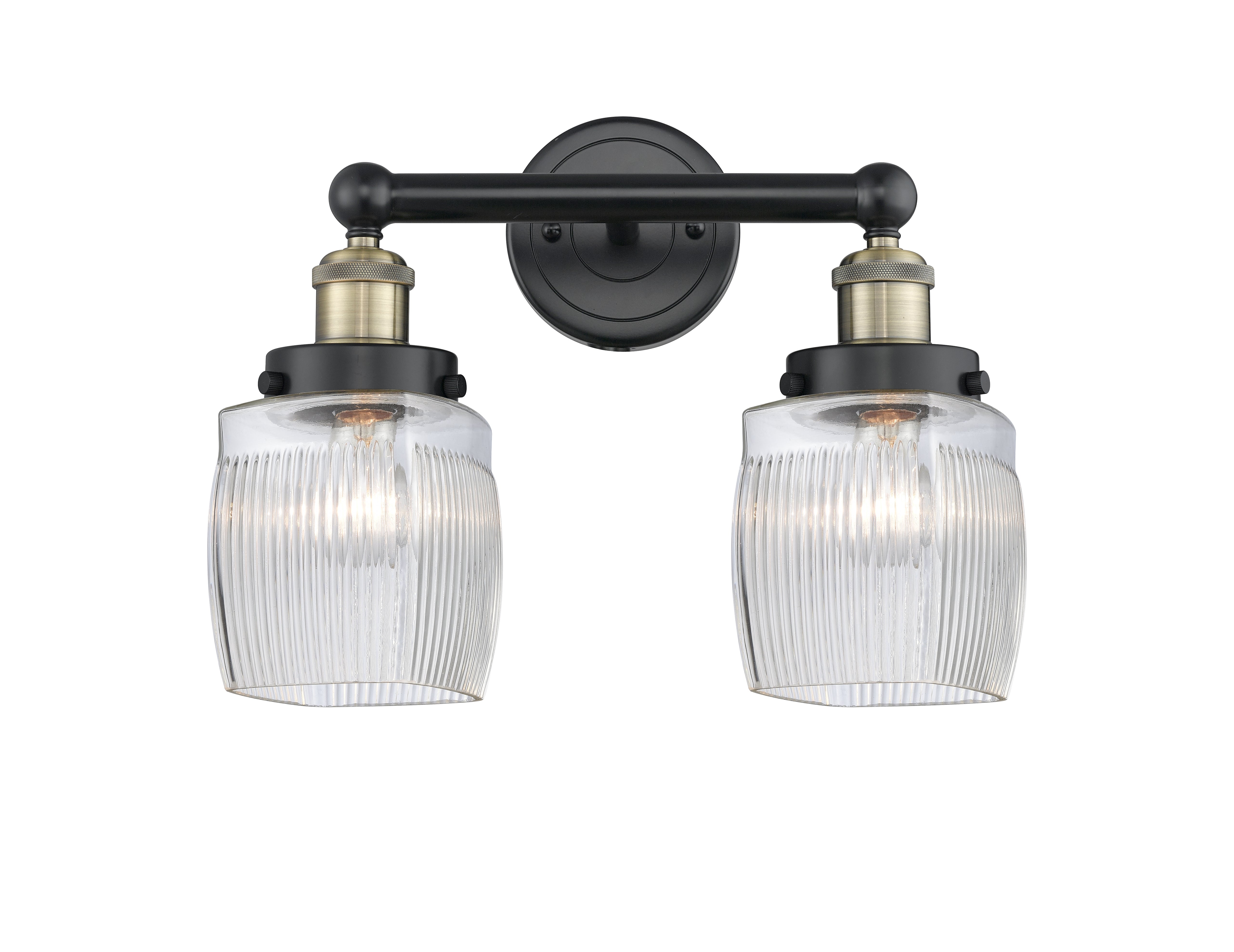 Edison Bath Vanity Light Cast Brass Glass
