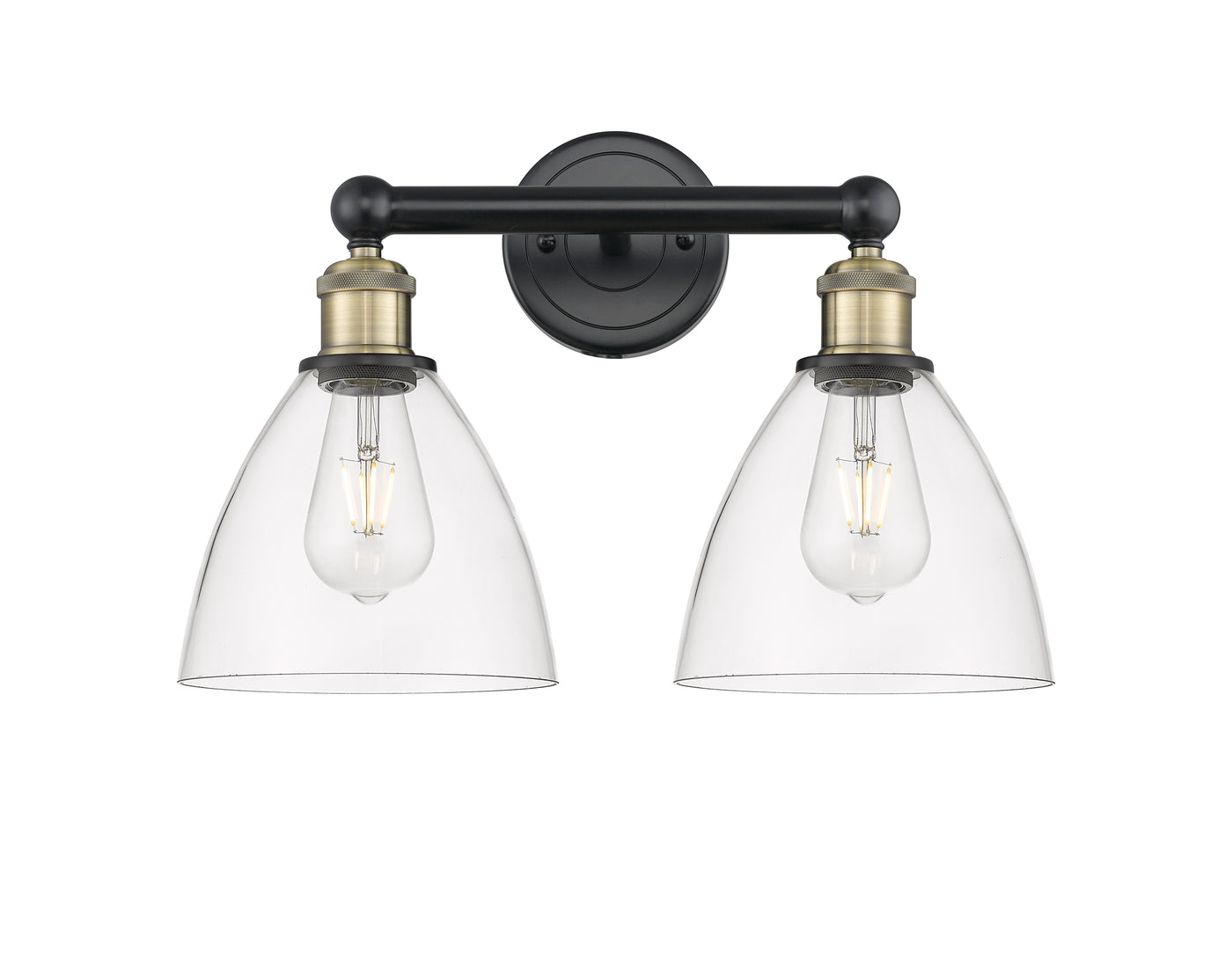 Edison Bath Vanity Light Steel Glass Brass