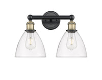 Edison Bath Vanity Light Steel Glass Brass
