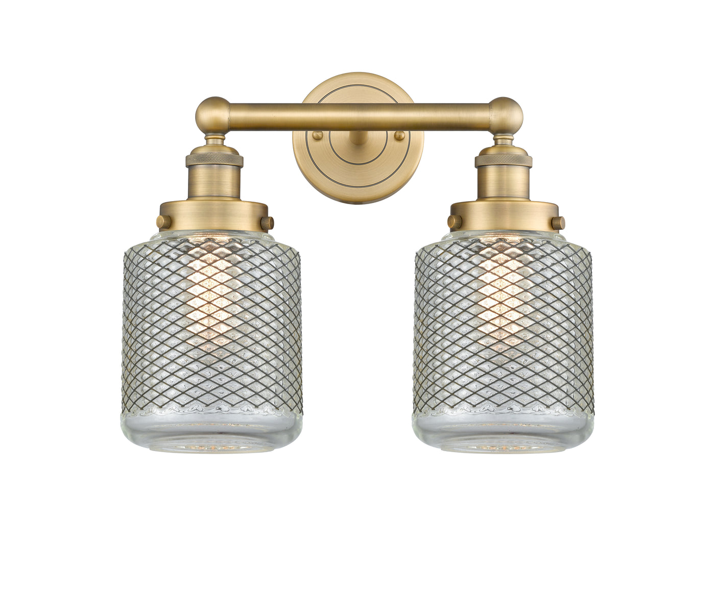Edison Bath Vanity Light Cast Brass Glass