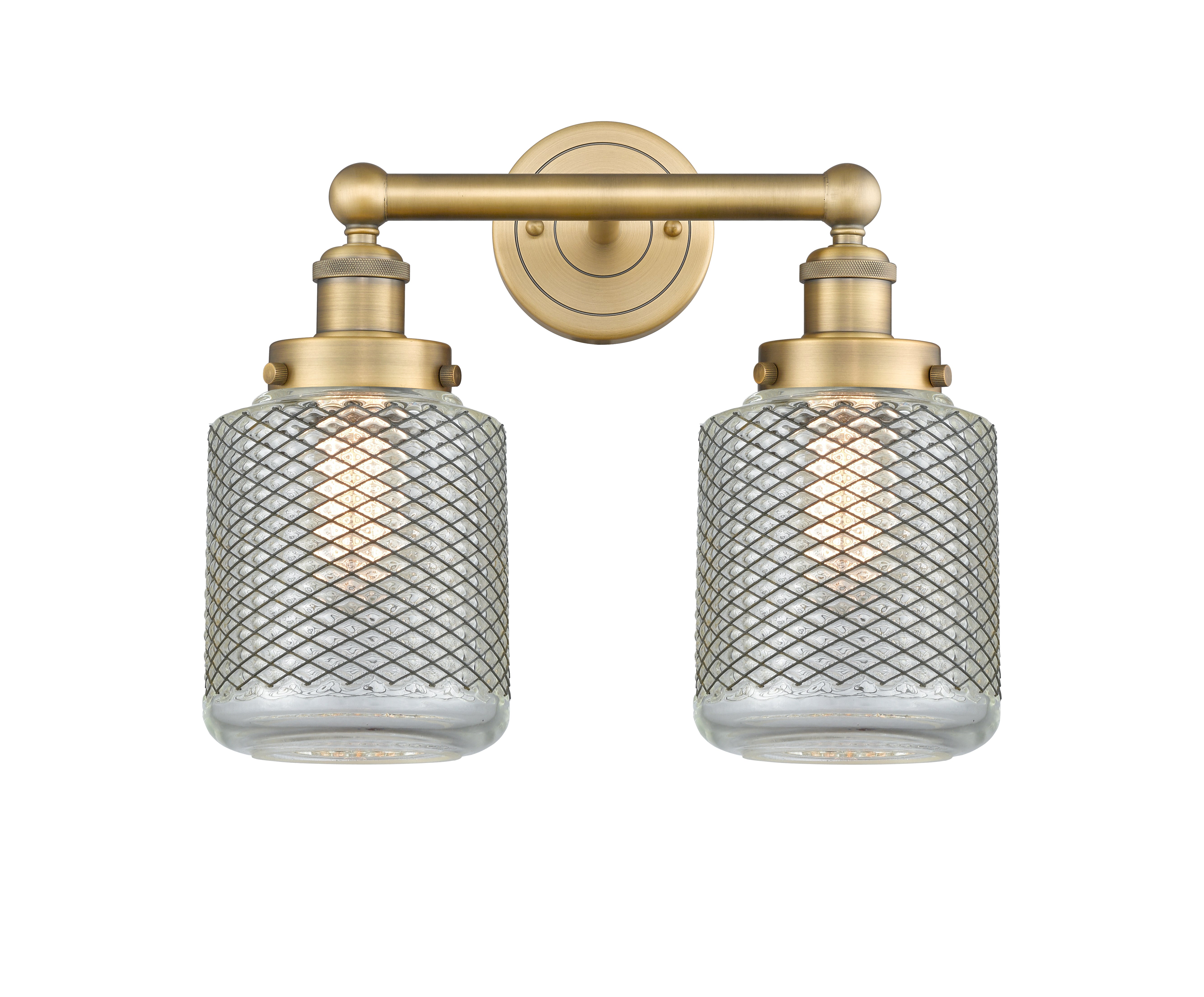 Edison Bath Vanity Light Cast Brass Glass