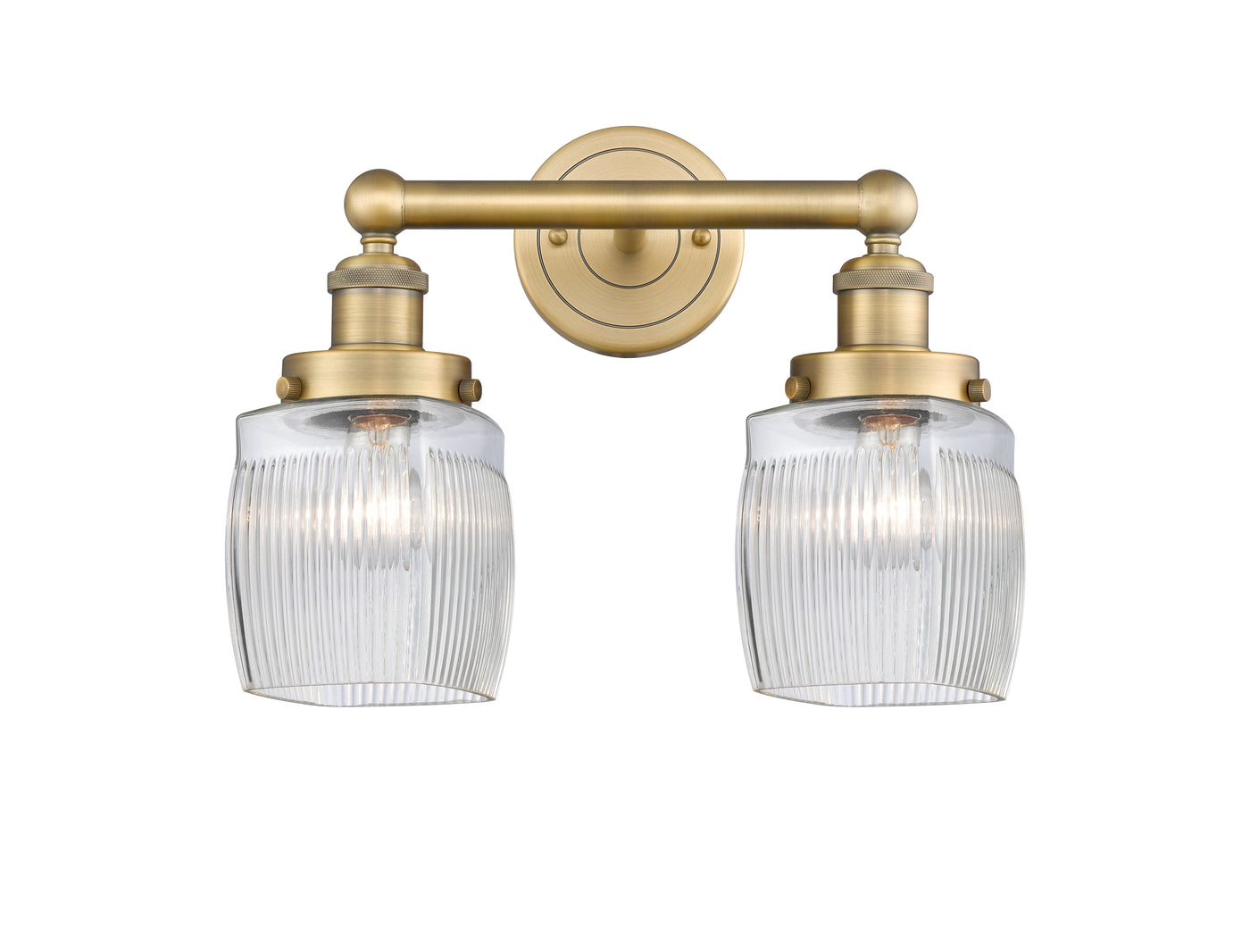 Edison Bath Vanity Light Cast Brass Glass