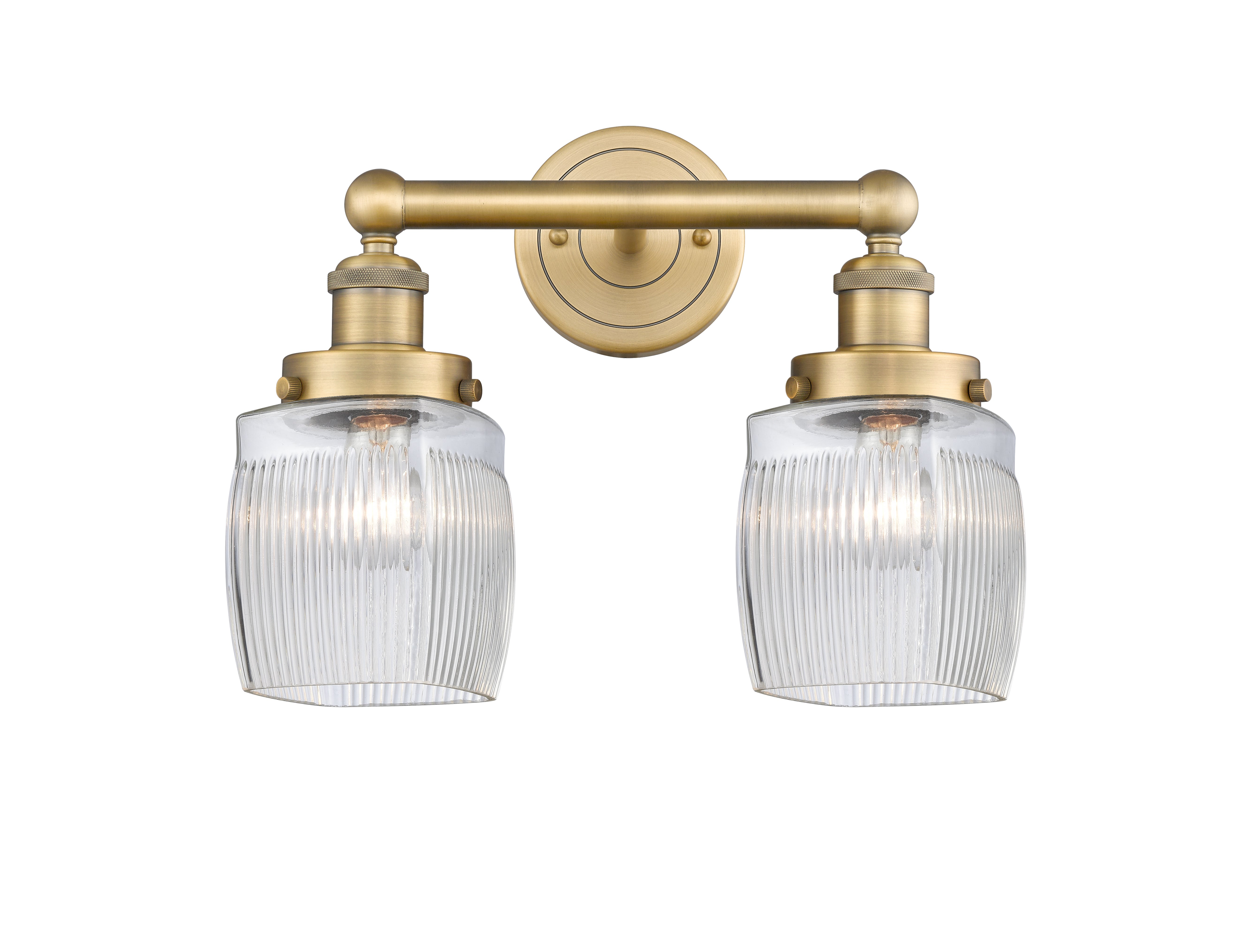 Edison Bath Vanity Light Cast Brass Glass