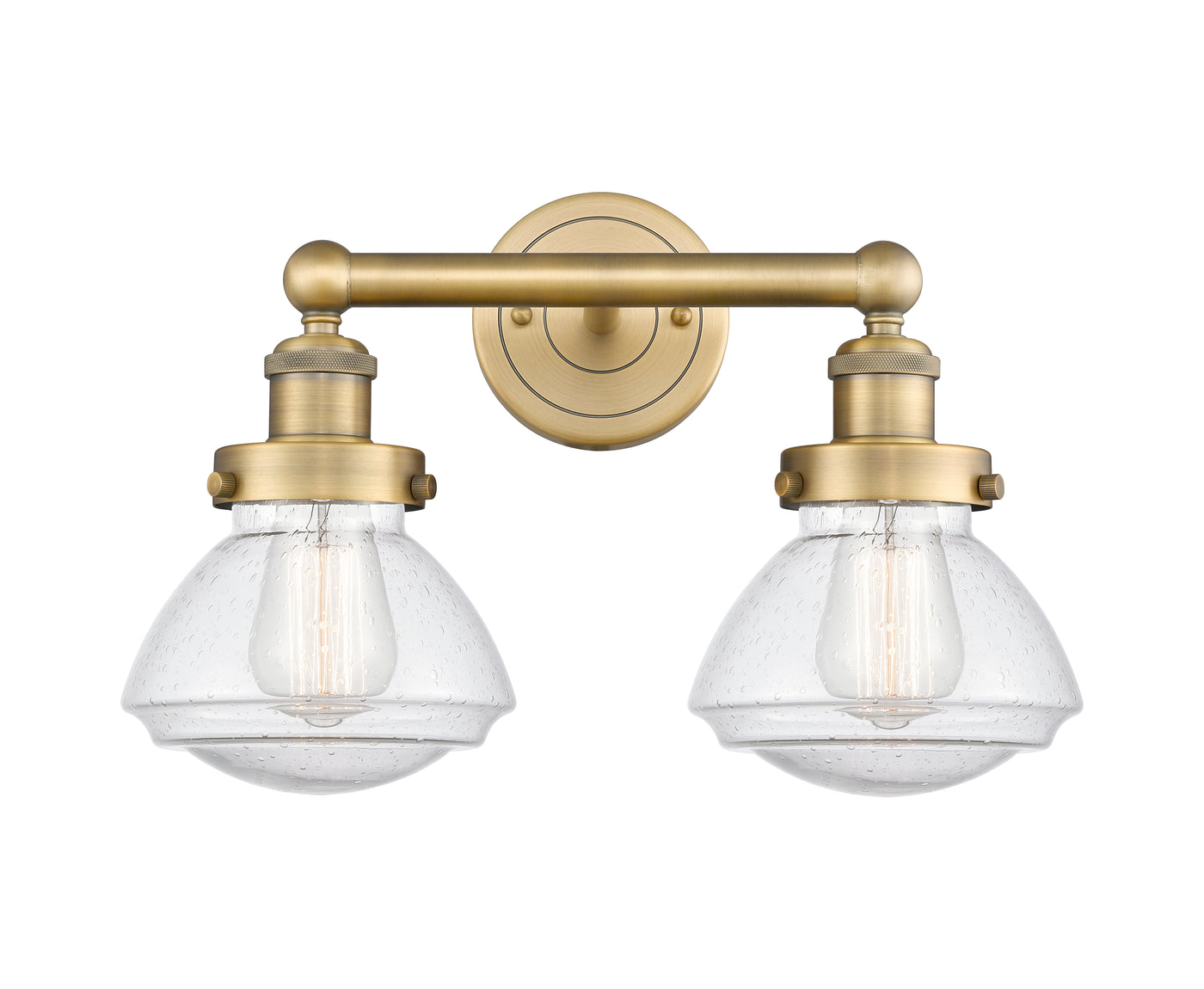 Edison Bath Vanity Light Cast Brass Three
