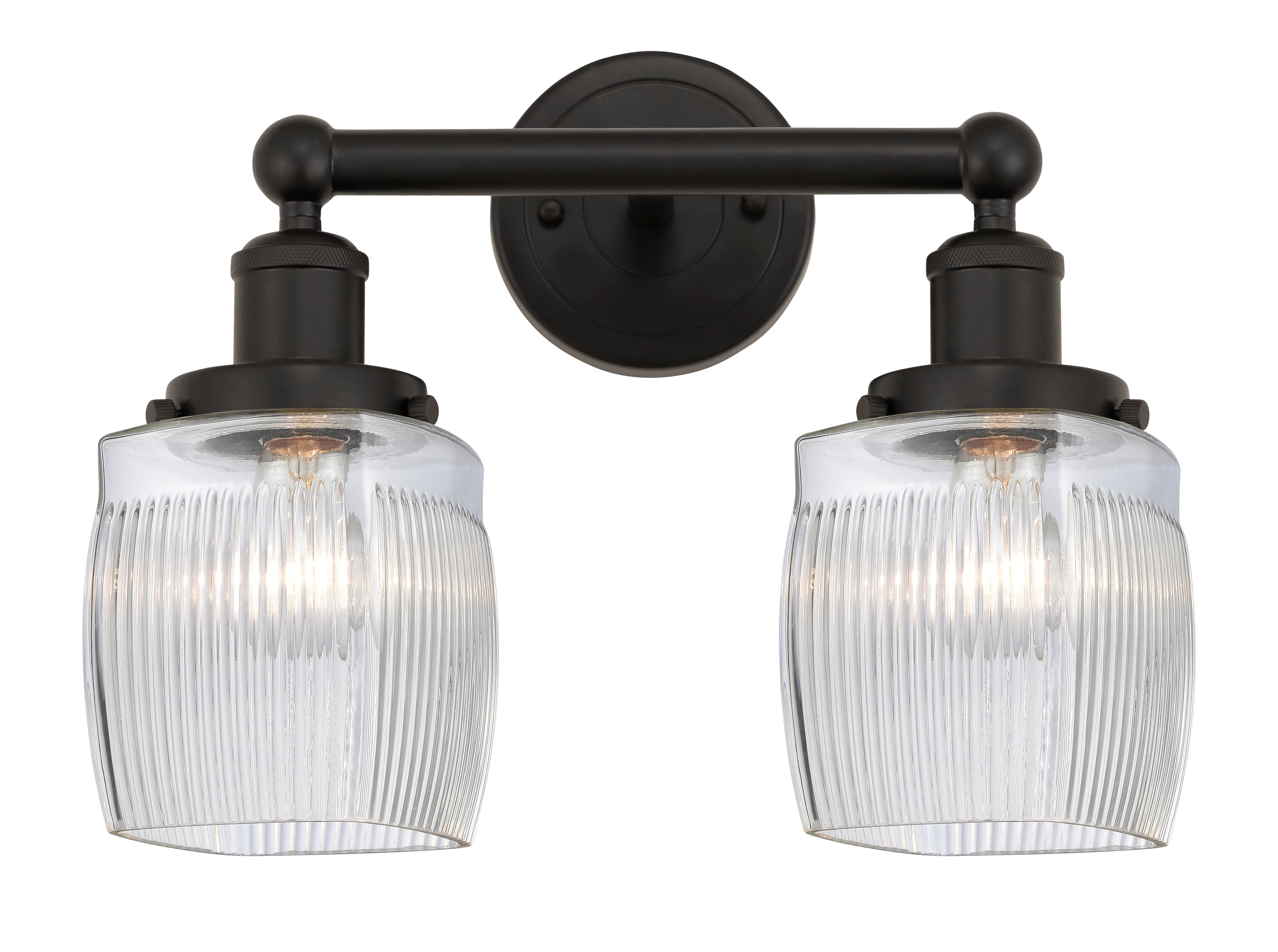 Edison Bath Vanity Light Cast Brass Glass