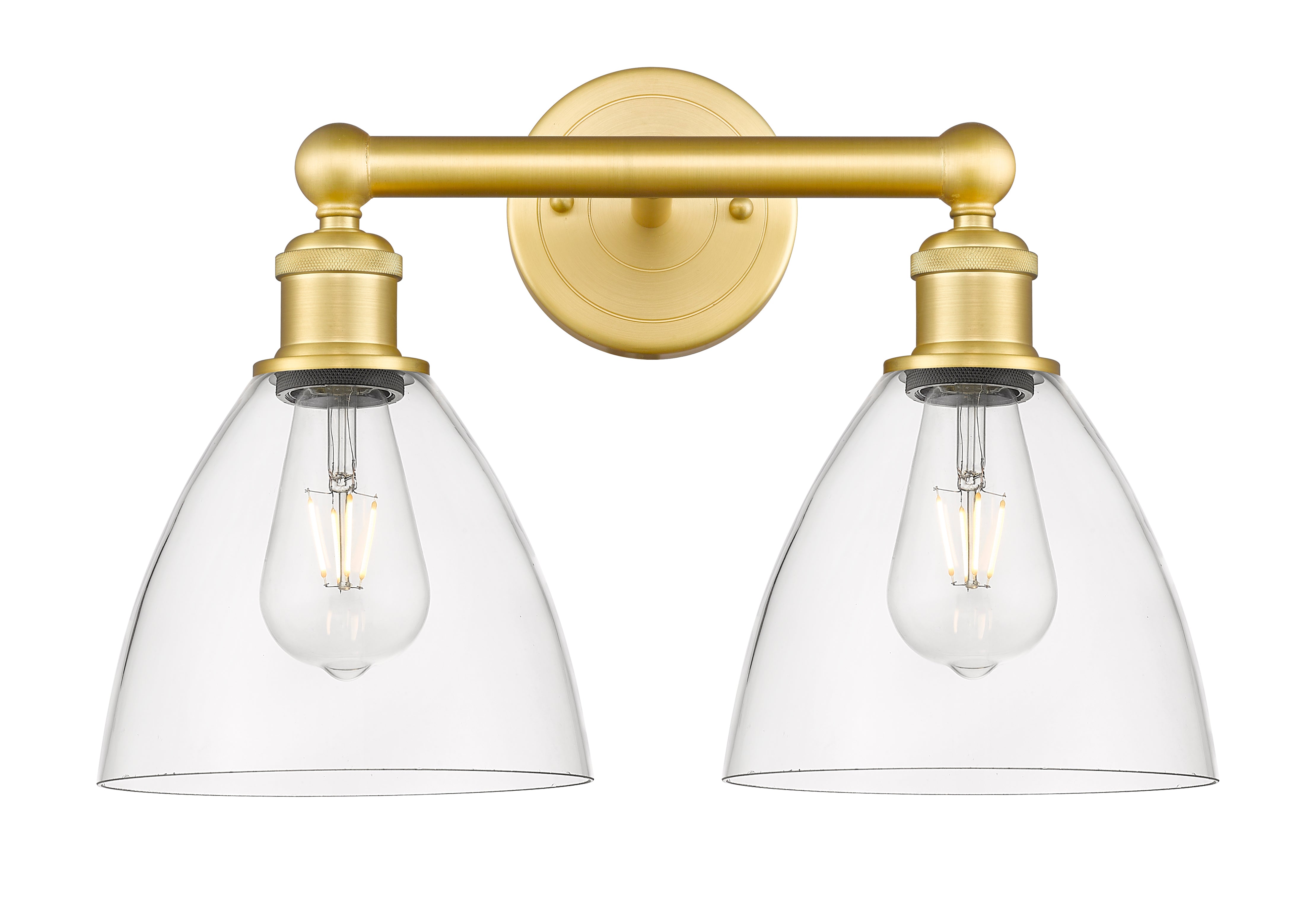 Edison Bath Vanity Light Steel Glass Brass
