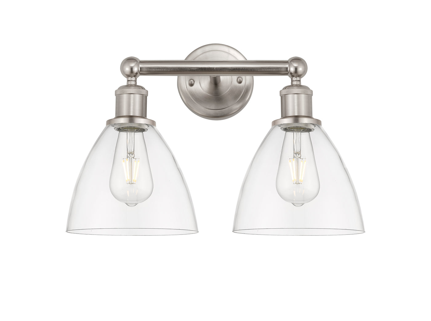 Edison Bath Vanity Light Steel Glass Brass