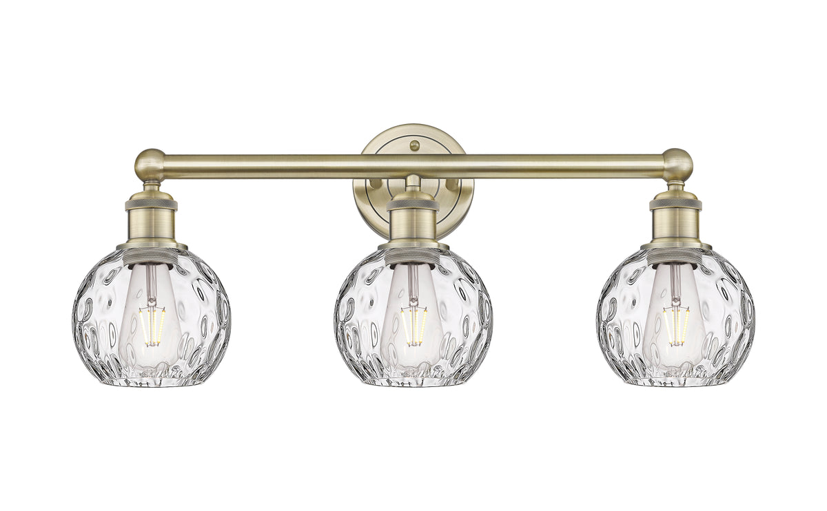 Athens Water Glass 24-Inch 3-Light Bath Vanity Light 10.25-Inch High