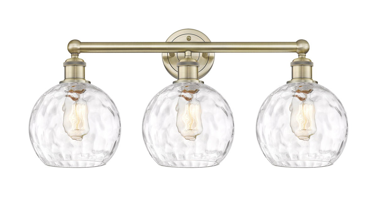 Athens Water Glass 26-Inch 3-Light Bath Vanity Light 12.25-Inch High