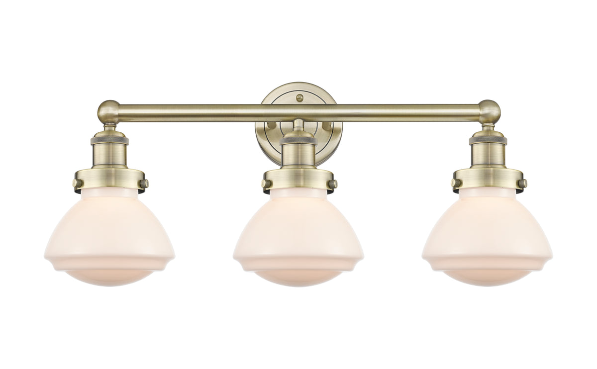 Olean 25-Inch 3-Light Bath Vanity Light Bowl Shade