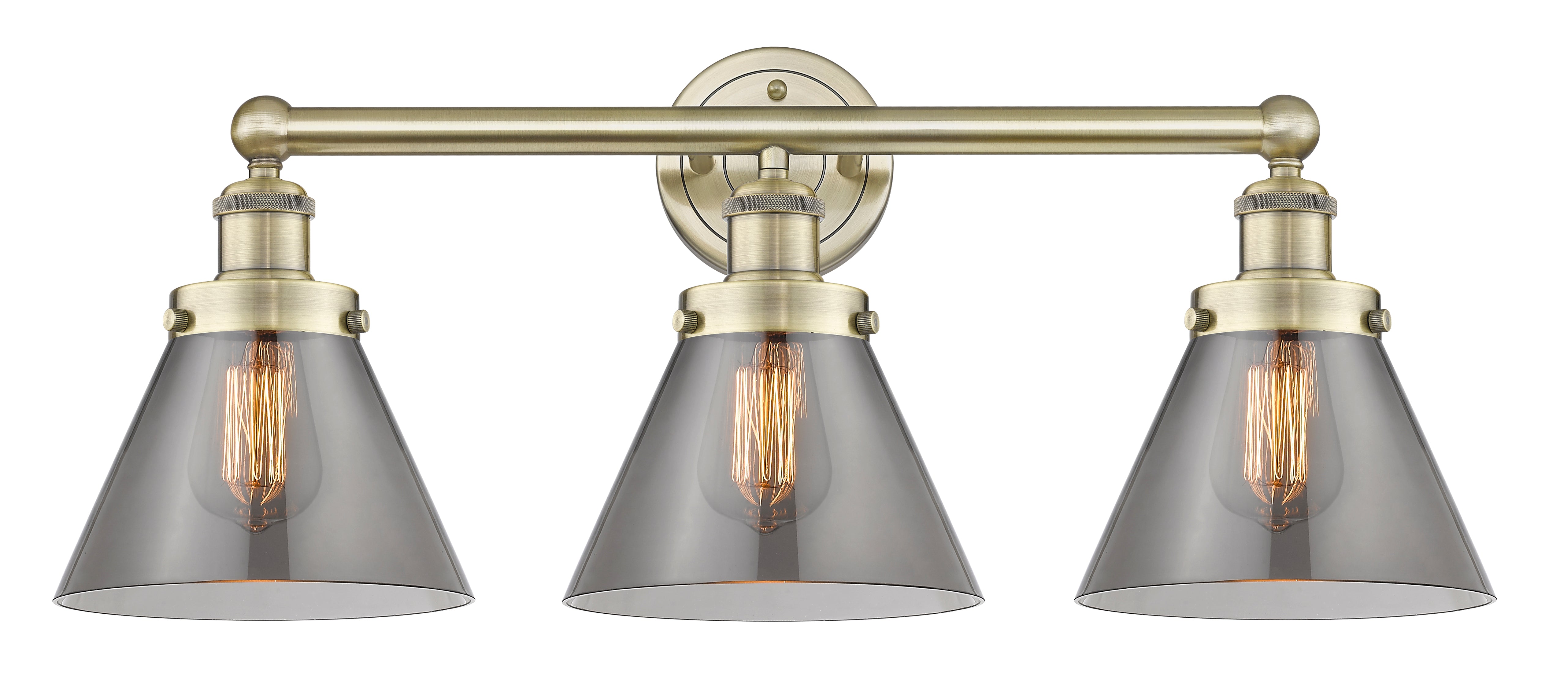Edison Bath Vanity Light Cast Brass Glass