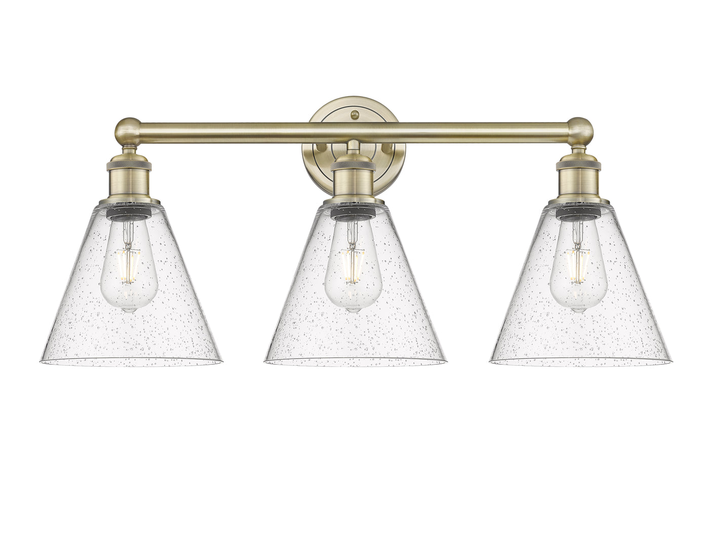 Edison Bath Vanity Light Cast Brass 24.5 Inch
