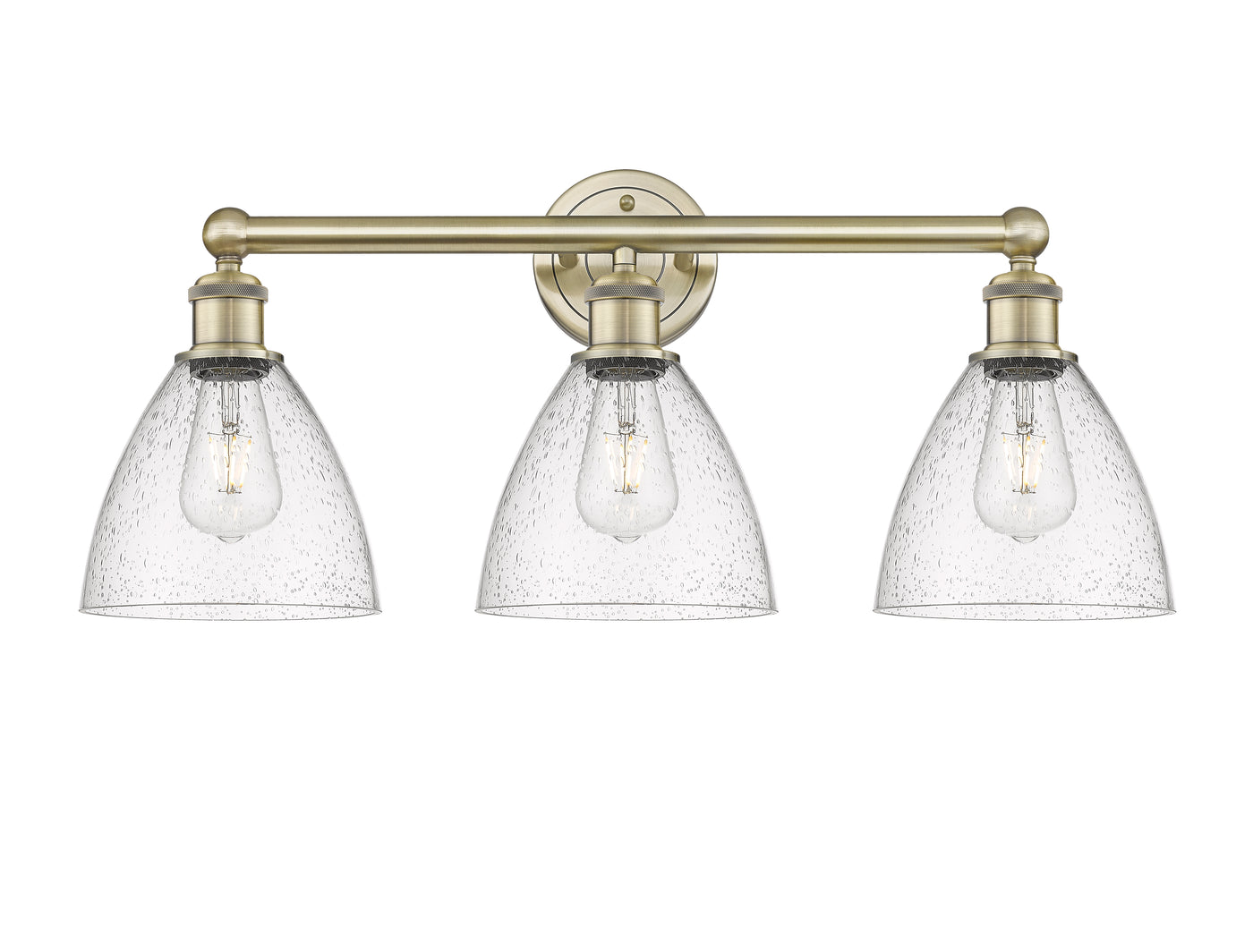 Edison Bath Vanity Light Cast Brass Glass