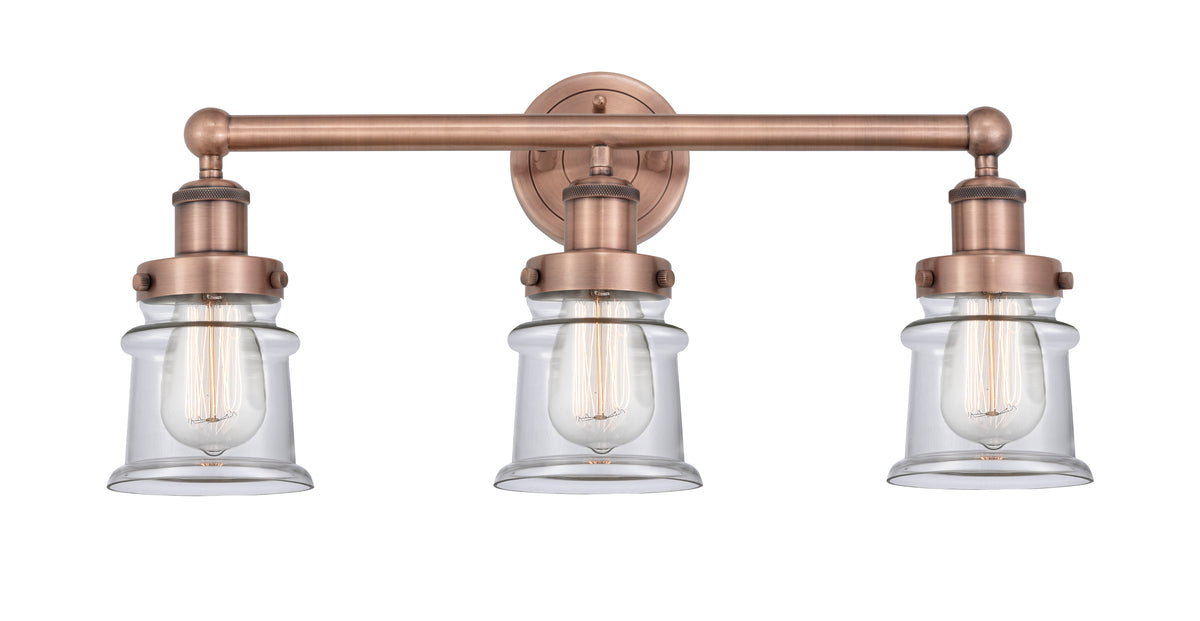 Canton 23-Inch 3-Light Bath Vanity Light 10.75-Inch High 7.125-Inch Extension