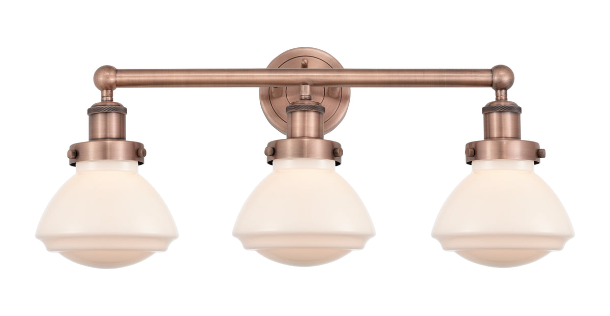 Olean 25-Inch 3-Light Bath Vanity Light Bowl Shade