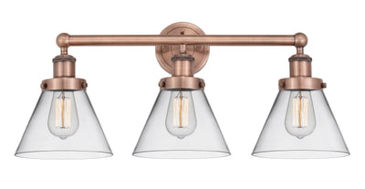 Edison Bath Vanity Light Cast Brass Glass