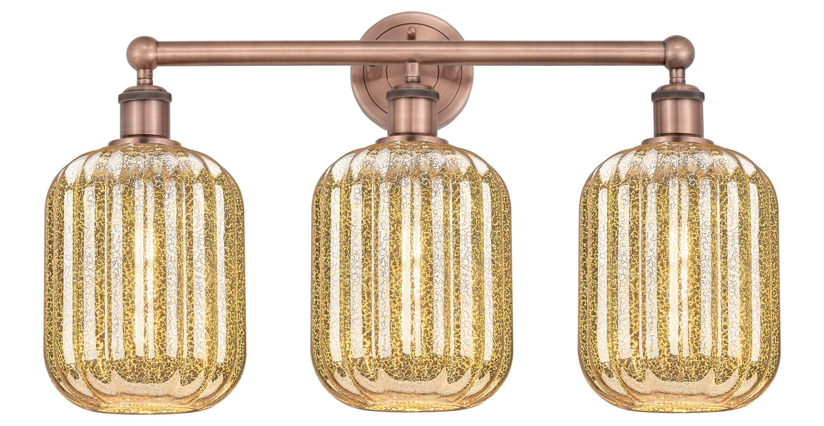 Preston Cylinder 25-Inch 3-Light Bath Vanity Light 14-Inch High