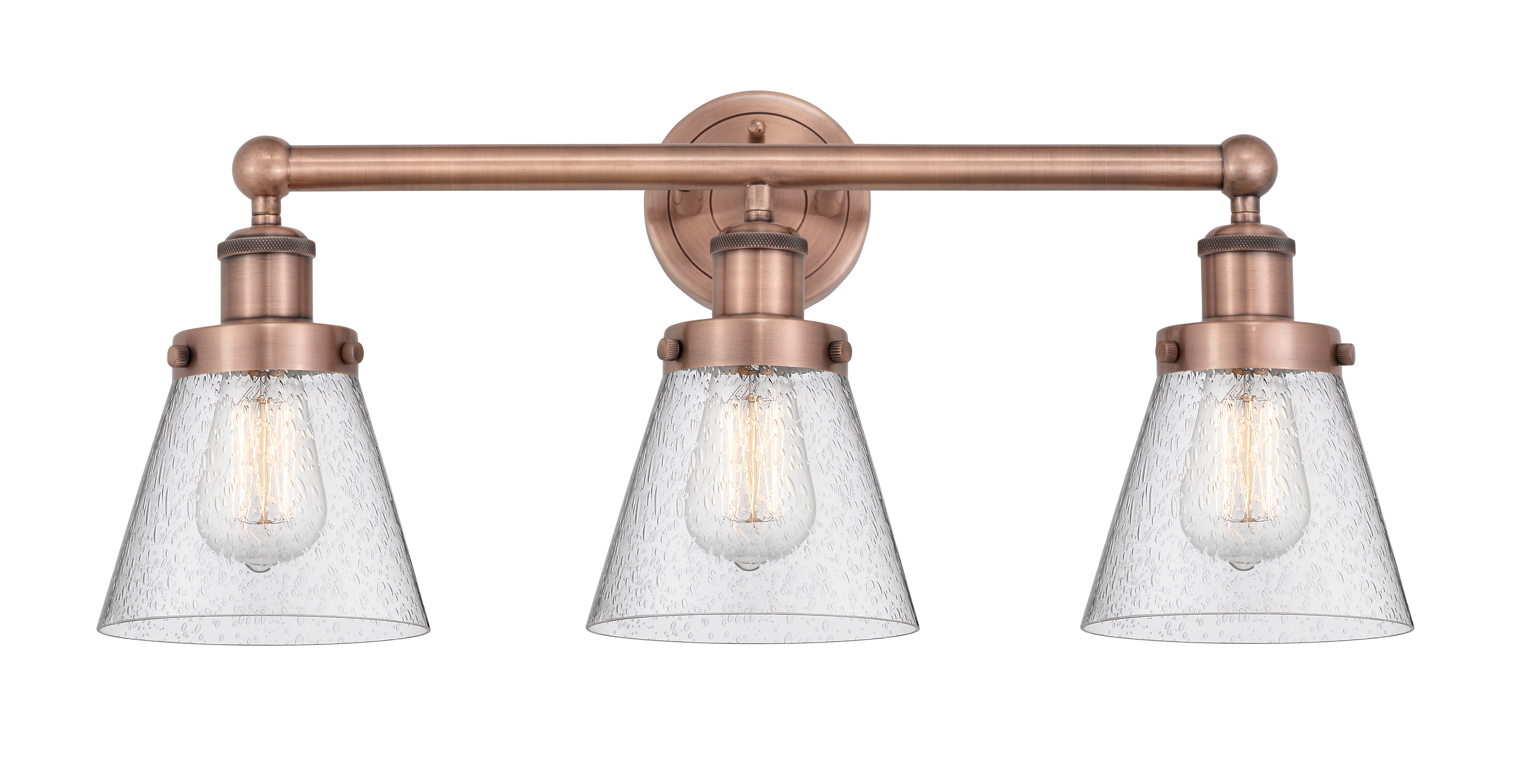 Edison Bath Vanity Light Cast Brass Glass