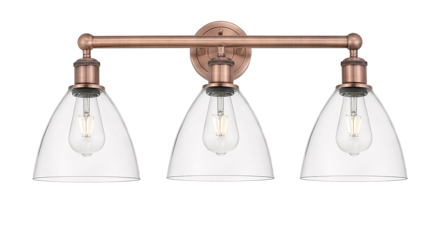 Edison Bath Vanity Light Cast Brass Glass