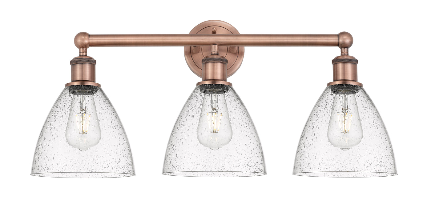 Edison Bath Vanity Light Cast Brass Glass