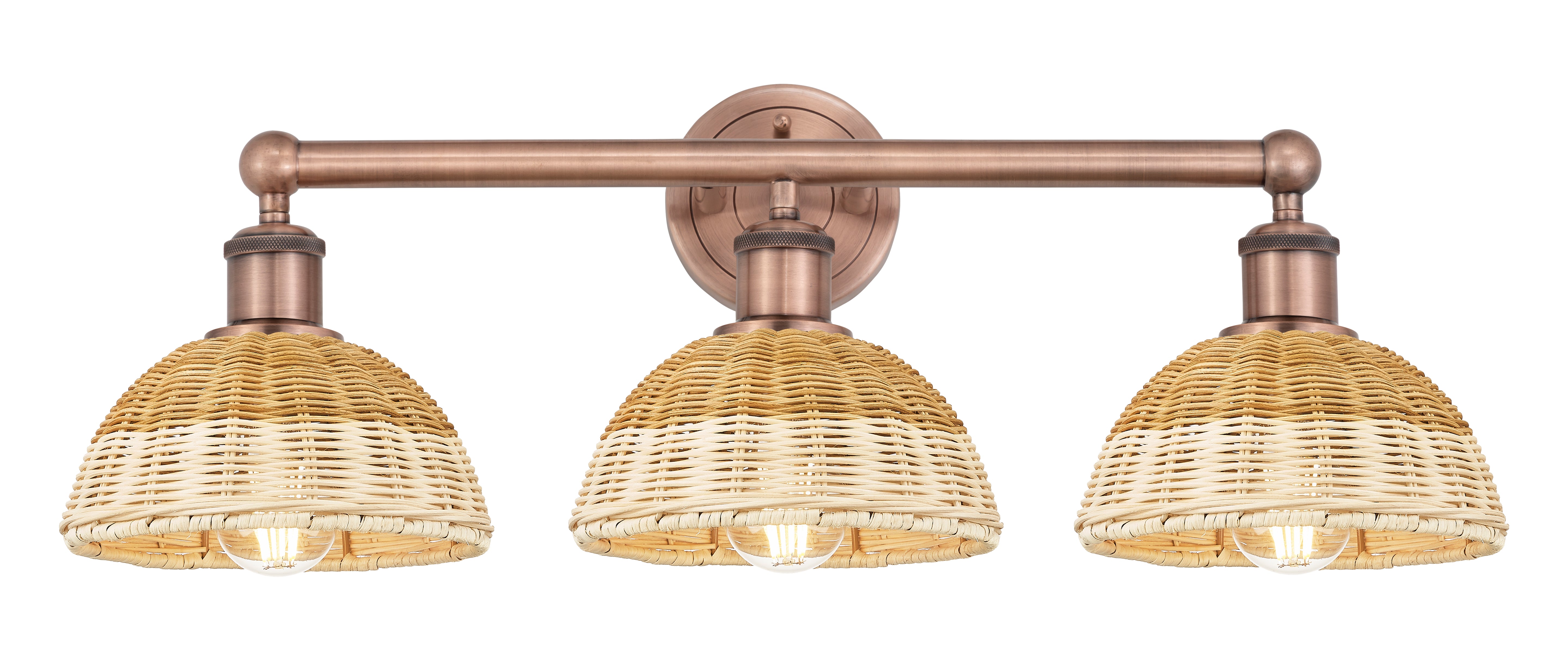 Edison Bath Vanity Light Brass Glass Steel