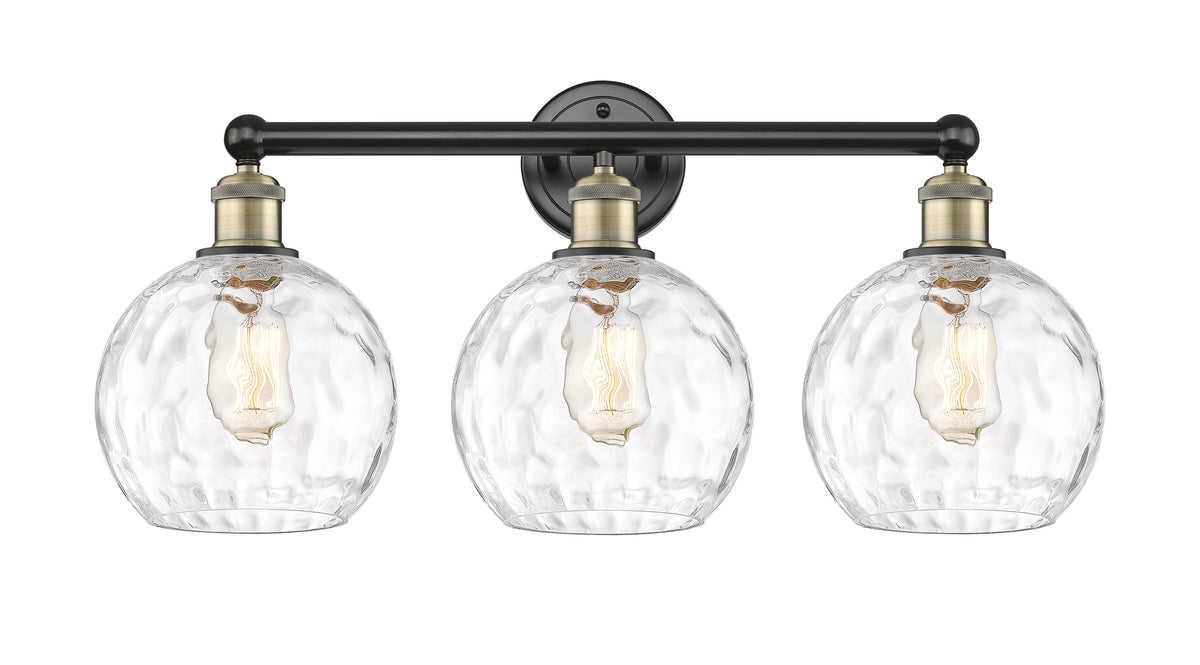 Athens Water Glass 26-Inch 3-Light Bath Vanity Light 12.25-Inch High
