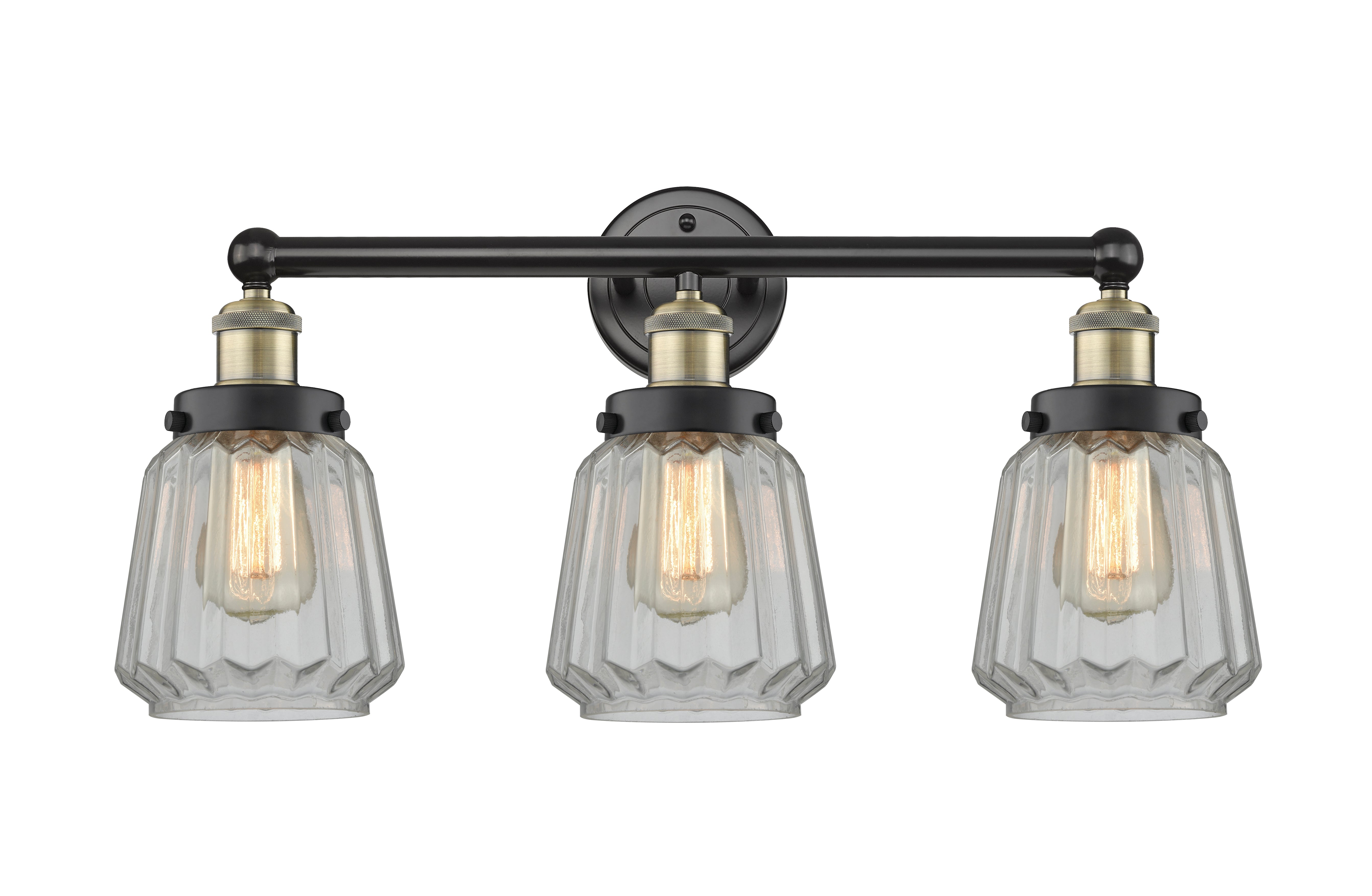 Edison Bath Vanity Light Cast Brass Glass