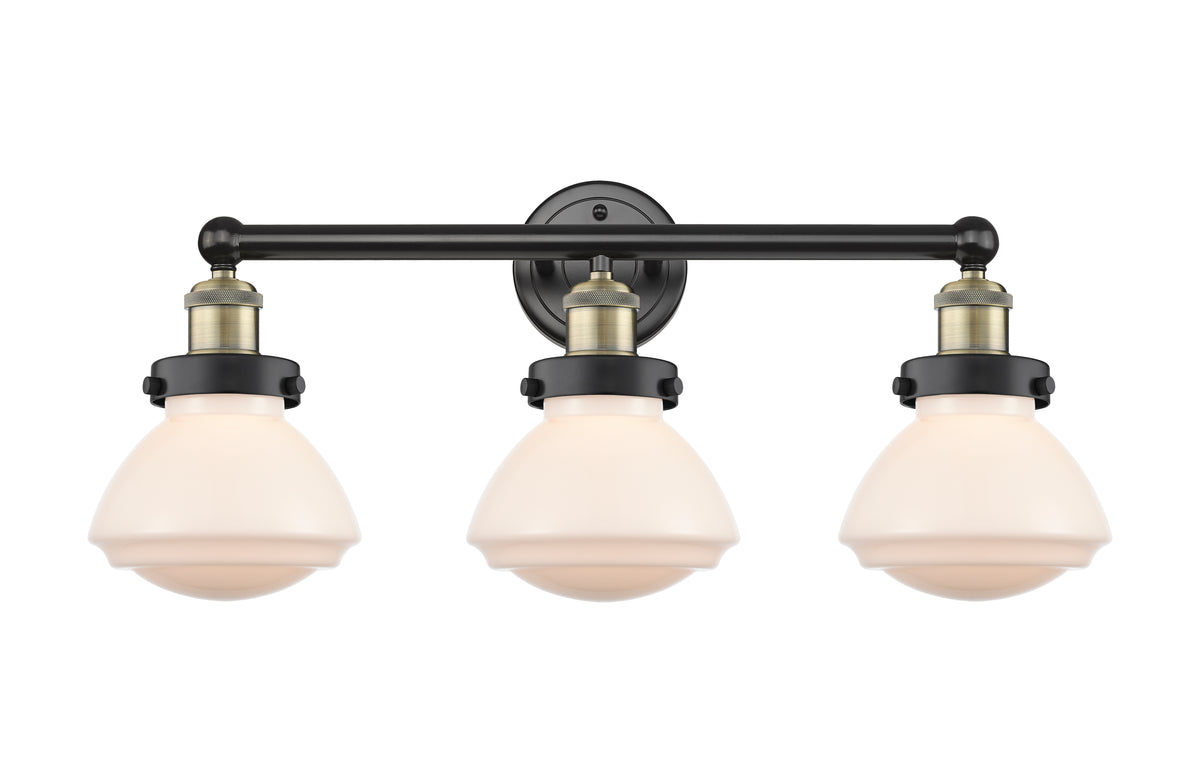 Olean 25-Inch 3-Light Bath Vanity Light Bowl Shade