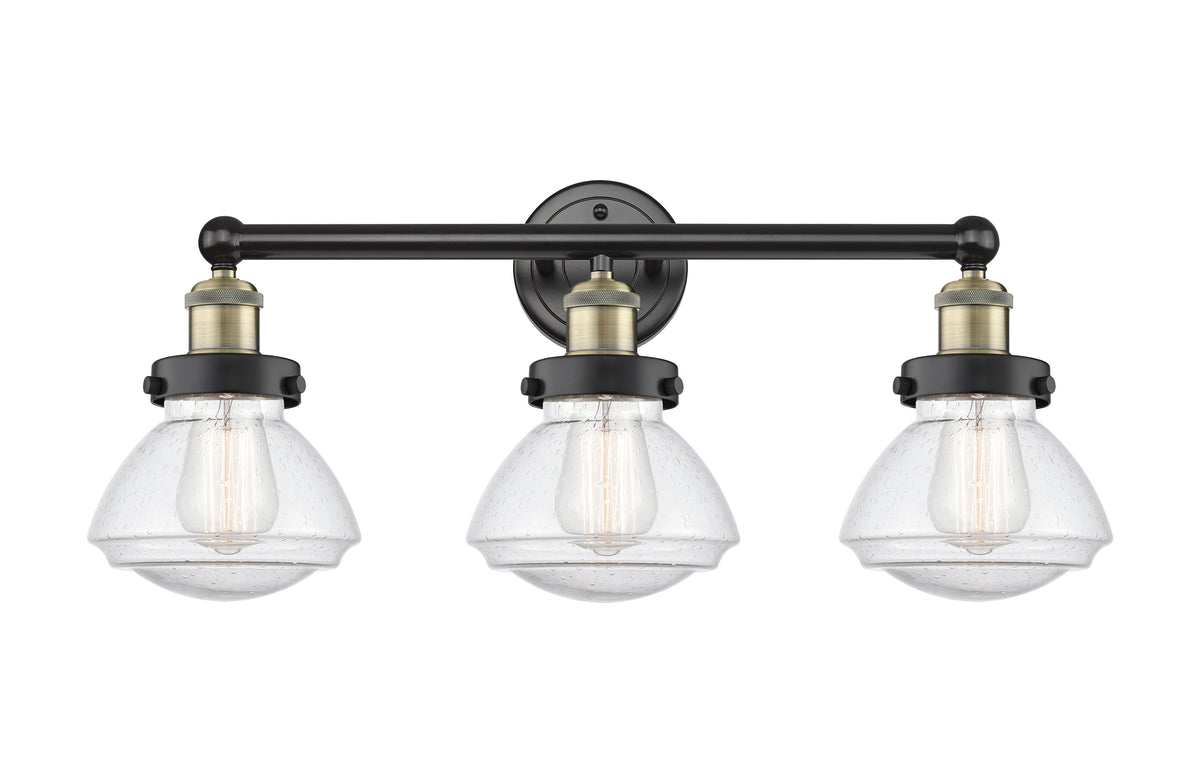 Olean 25-Inch 3-Light Bath Vanity Light Bowl Shade