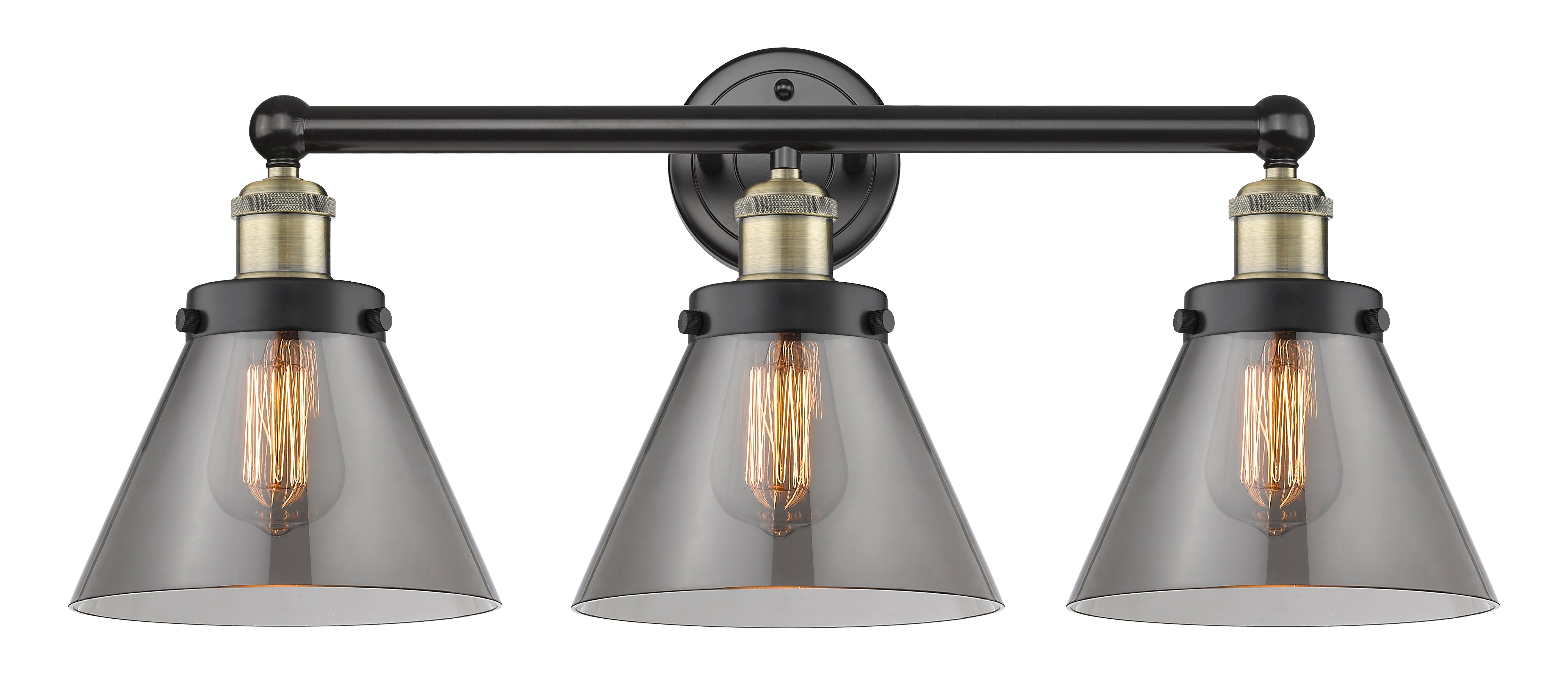 Edison Bath Vanity Light Cast Brass Glass