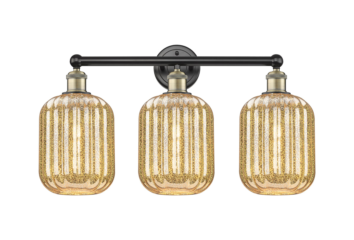 Preston Cylinder 25-Inch 3-Light Bath Vanity Light 14-Inch High