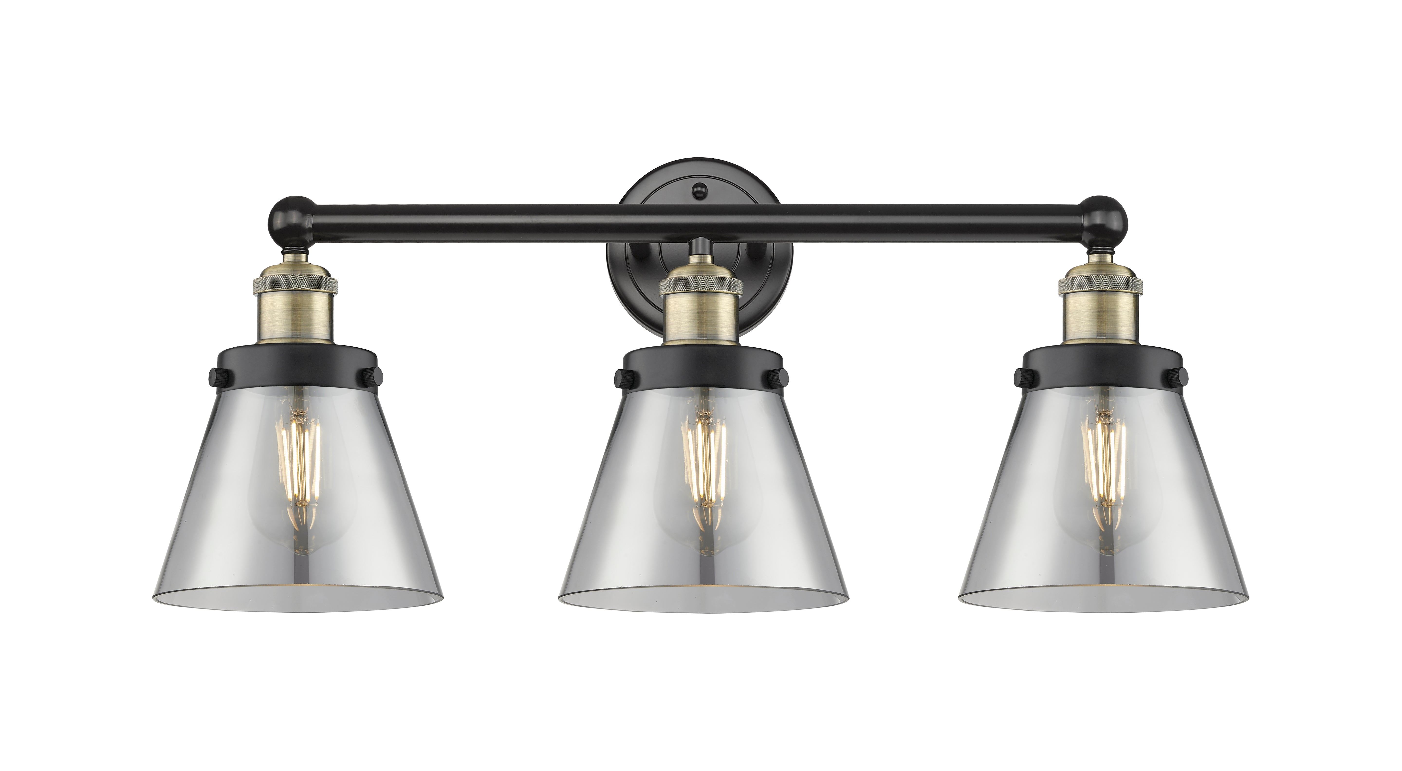 Edison Bath Vanity Light Cast Brass Glass