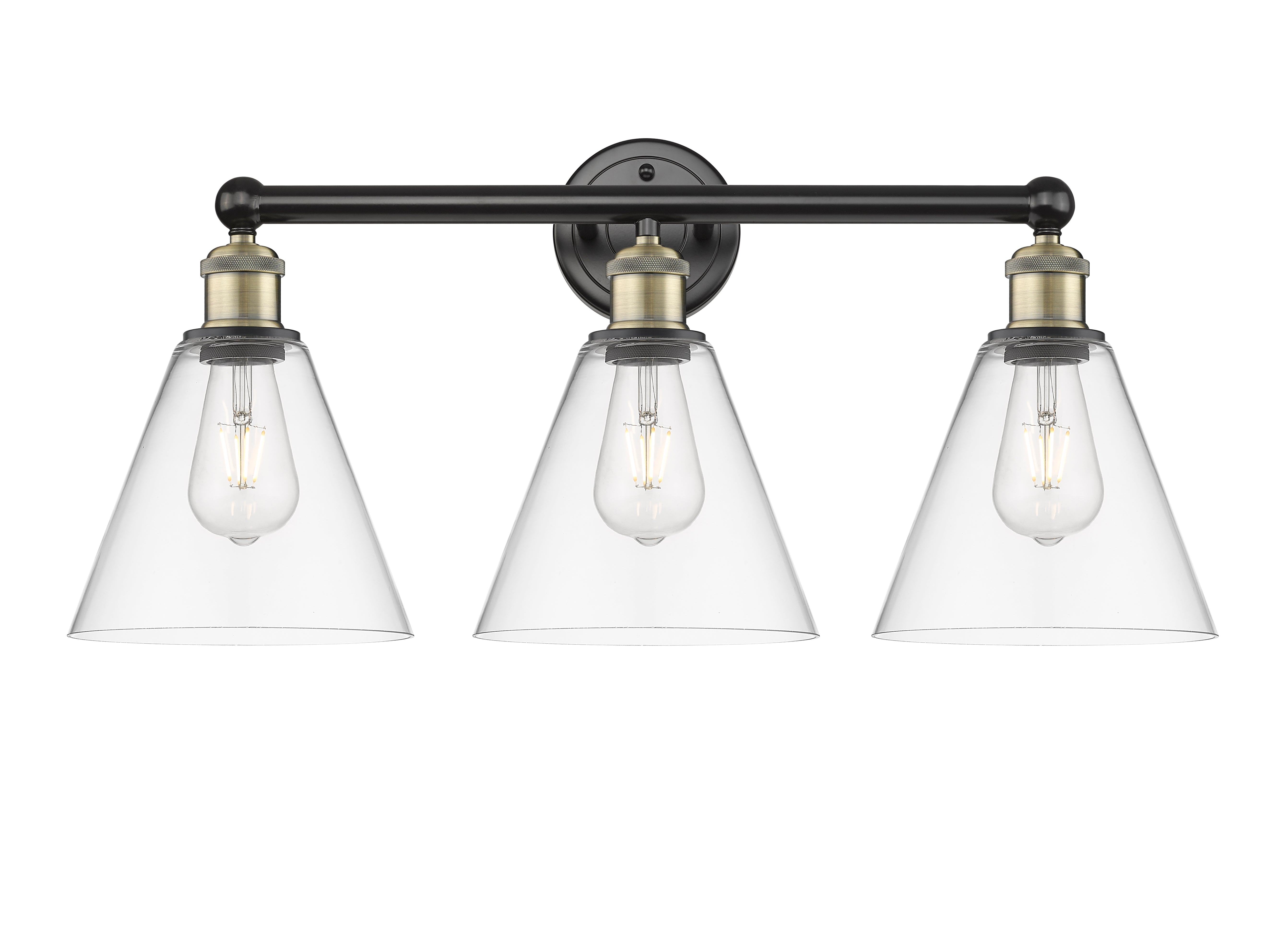 Edison Bath Vanity Light Cast Brass 24.5 Inch