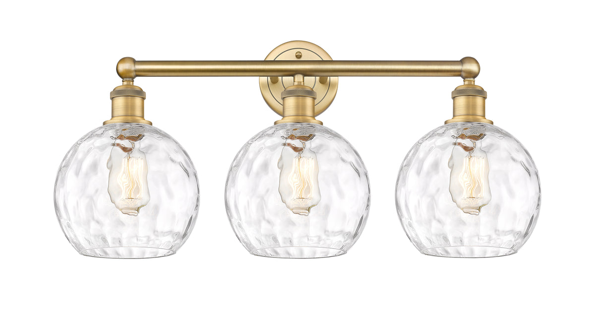Athens Water Glass 26-Inch 3-Light Bath Vanity Light 12.25-Inch High