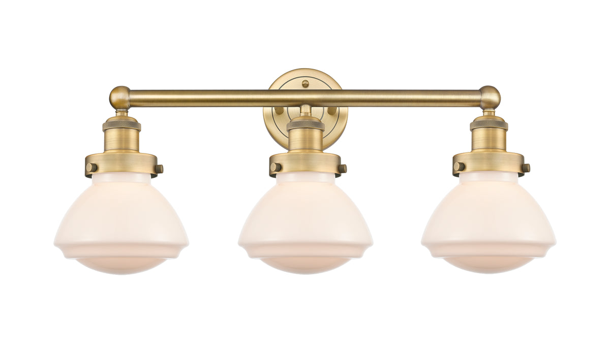 Olean 25-Inch 3-Light Bath Vanity Light Bowl Shade
