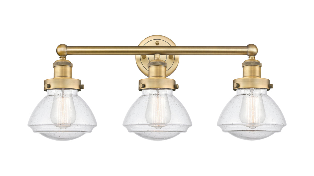 Olean 25-Inch 3-Light Bath Vanity Light Bowl Shade